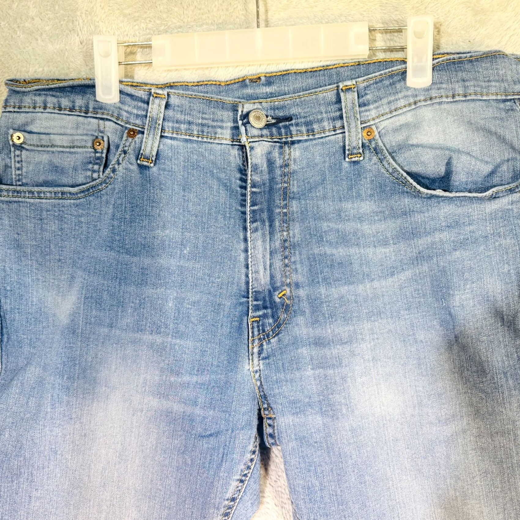 Levi's Levi's 541 Jeans Mens 36x29 Blue Light Wash Athletic Taper Stretch Denim Size US 36 / EU 52 - 3 Thumbnail