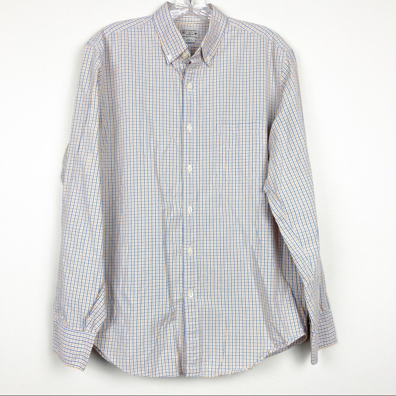 J.Crew J. Crew Blue Yellow Plaid Long Sleeve Button Down Sz M Size US M / EU 48-50 / 2 - 4 Thumbnail
