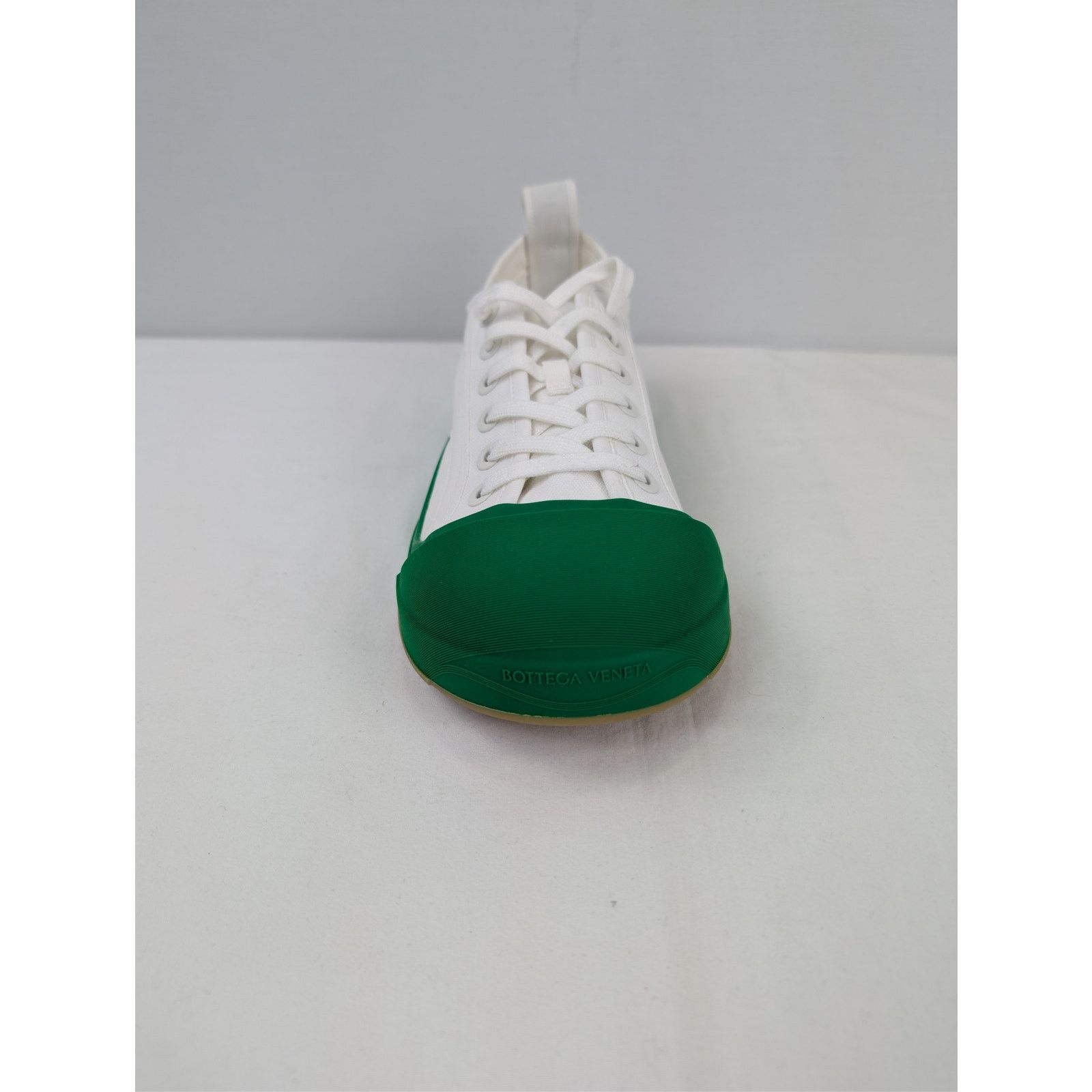 Bottega Veneta o1rshd1 Canvas Vulcan Low top Sneaker Optic White/Parakeet Size US 8 / EU 41 - 13 Thumbnail