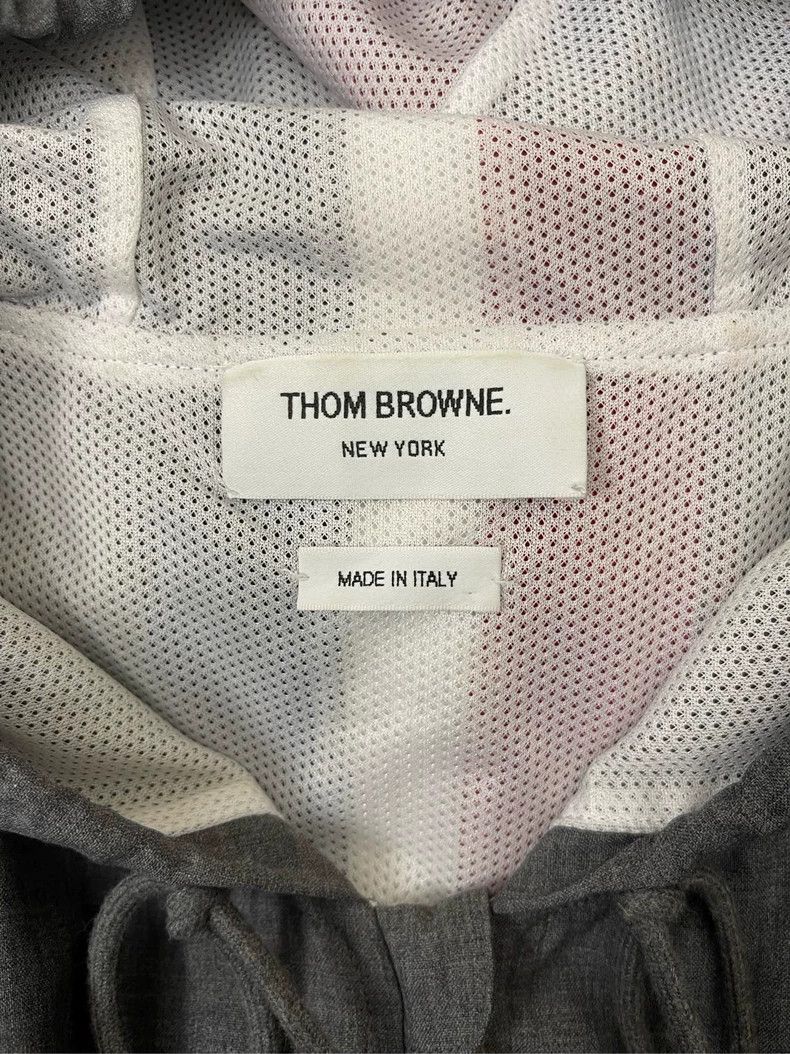 Thom Browne Thom browne Gray back color stripe wool zipper hooded windb Size US L / EU 52-54 / 3 - 6 Thumbnail