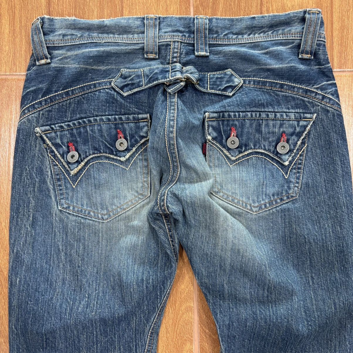 Edwin Edwin Flared Buckle Back Distressed Jeans Size US 32 / EU 48 - 1 Thumbnail