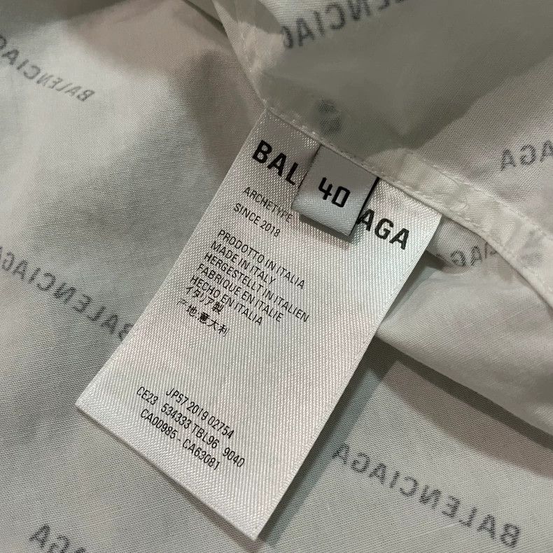 Balenciaga Balenciaga Micro-label full printed Logo long sleeve shirt Size US XXS / EU 40 - 5 Thumbnail