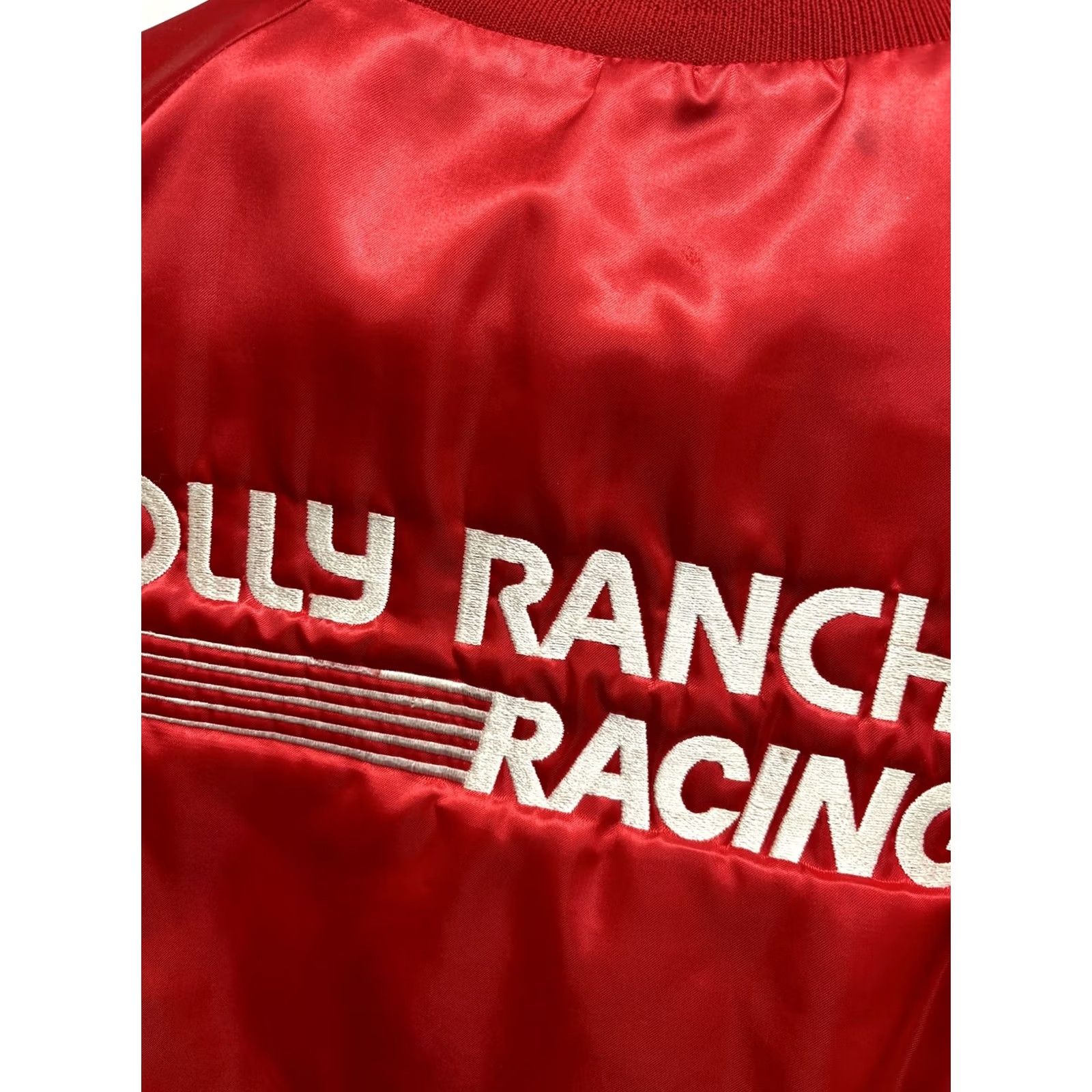 Vintage VINTAGE King Louie NHRA Jolly Rancher Racing Red Satin Snap Jacket Mens Size L VTG Satin Embroidered Varsity Jacket Racing USA Made Size US L / EU 52-54 / 3 - 6 Thumbnail