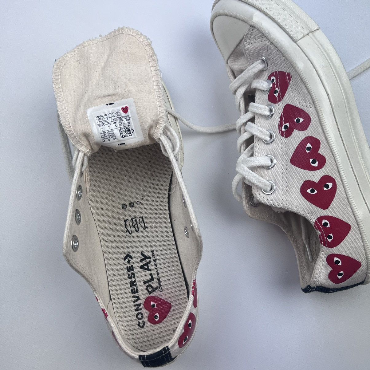 Comme des Garcons × Converse × Japanese Brand Converse x Comme des Garçons Play Chuck tailor Size US 7.5 / IT 37.5 - 6 Thumbnail