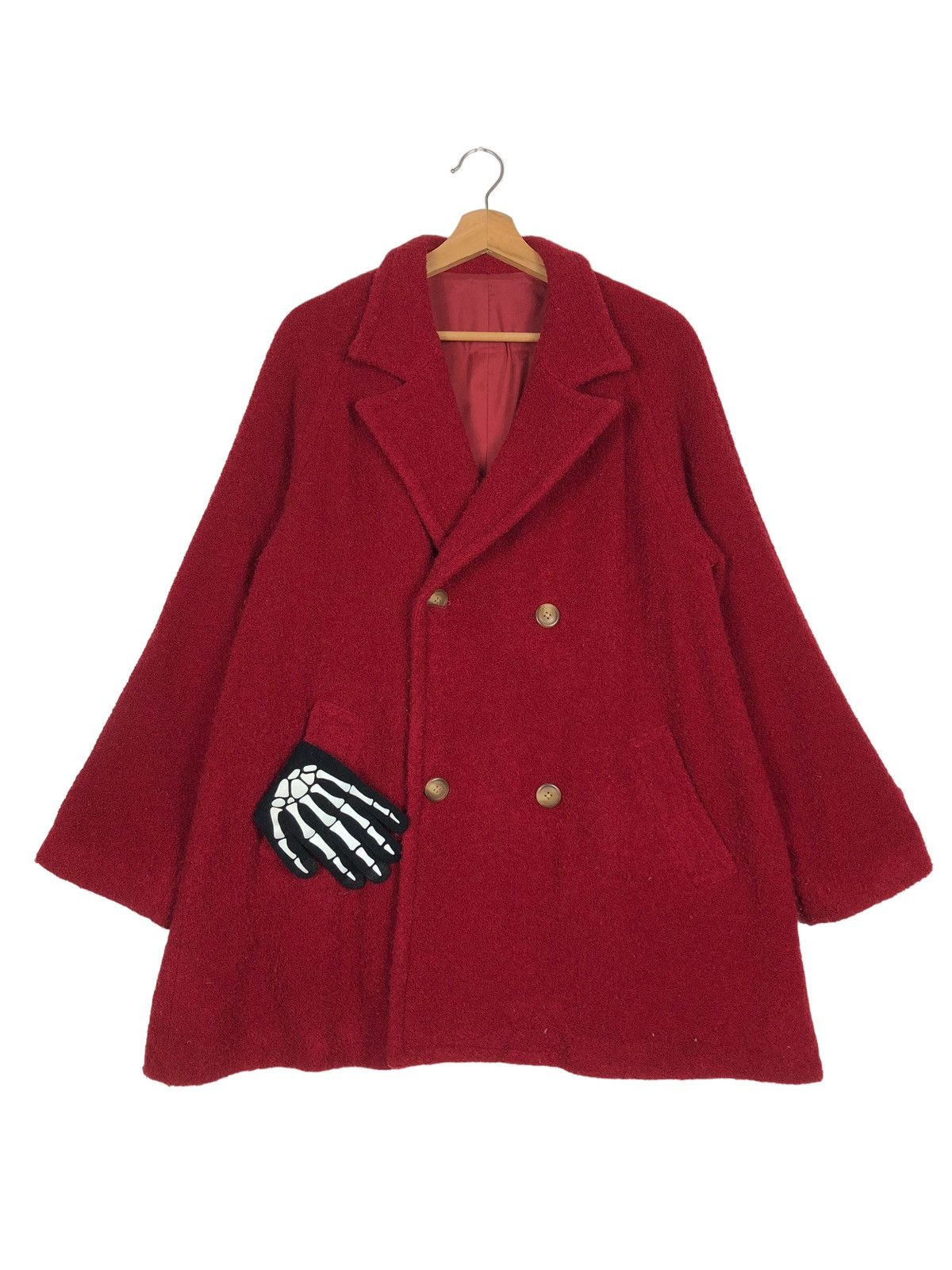 Yohji Yamamoto 🔥Rich Red Double Collar Breast Wool Jacket Iwish Y’s Japan Size US M / EU 48-50 / 2 - 1 Thumbnail