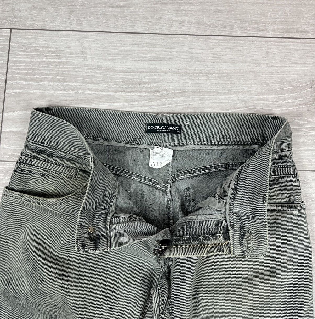 Dolce & Gabbana Dolce Gabbana Vintage Avante Garde Painted Denim Pants Size US 32 / EU 48 - 10 Thumbnail