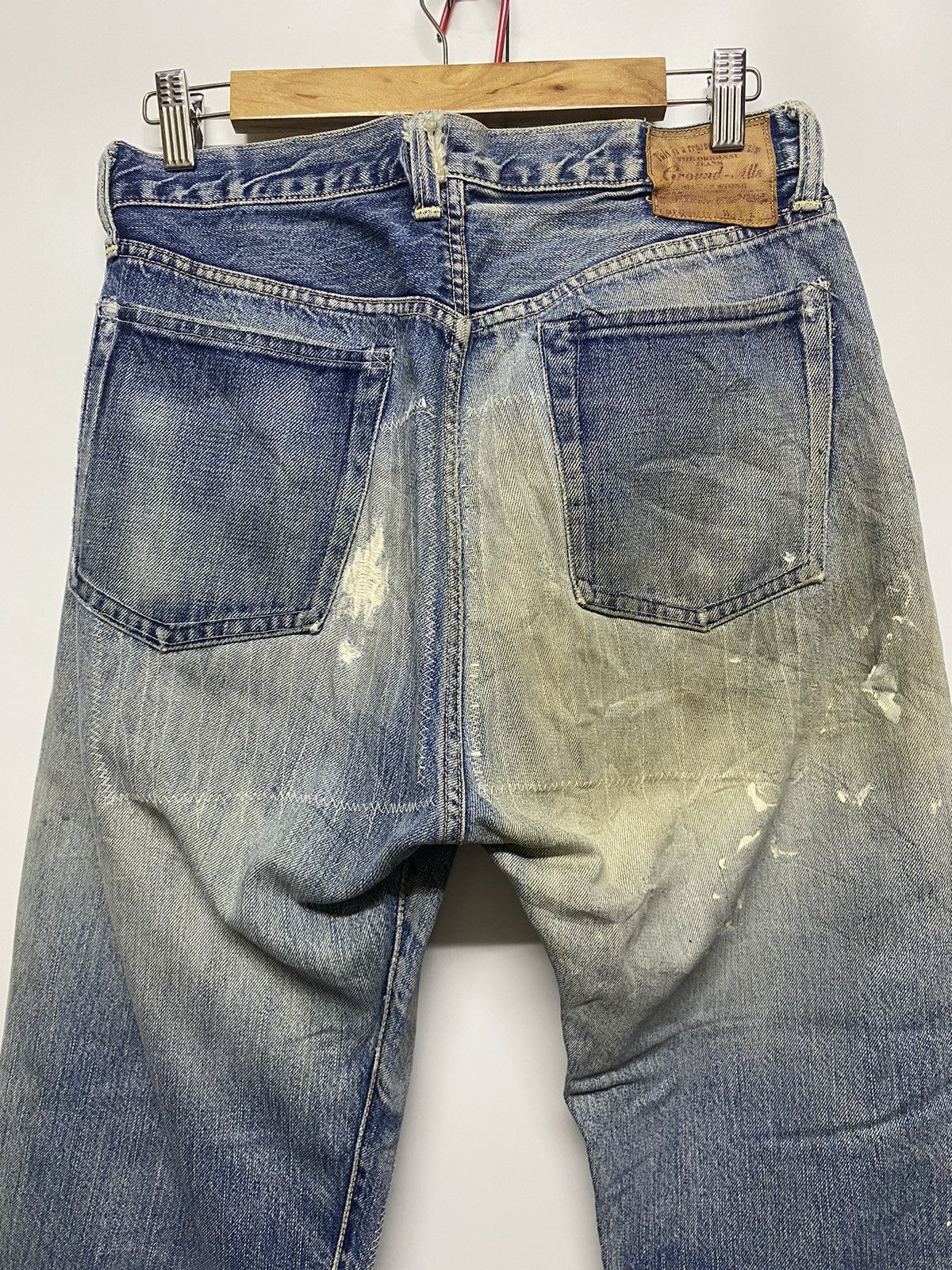 Japanese Brand × Vintage Vintage Ground-Alls Japanese Brand Distressed Denim Jeans Size US 30 / EU 46 - 7 Thumbnail