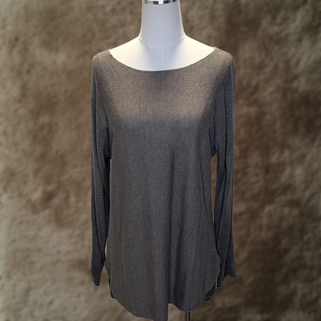 Vintage VINTAGE Joan Vass Studio Tunic Sweater Womens M Brown Heathered Crew Neck Long Sleeve Cashmere Blend Size M / US 6-8 / IT 42-44 - 1 Thumbnail