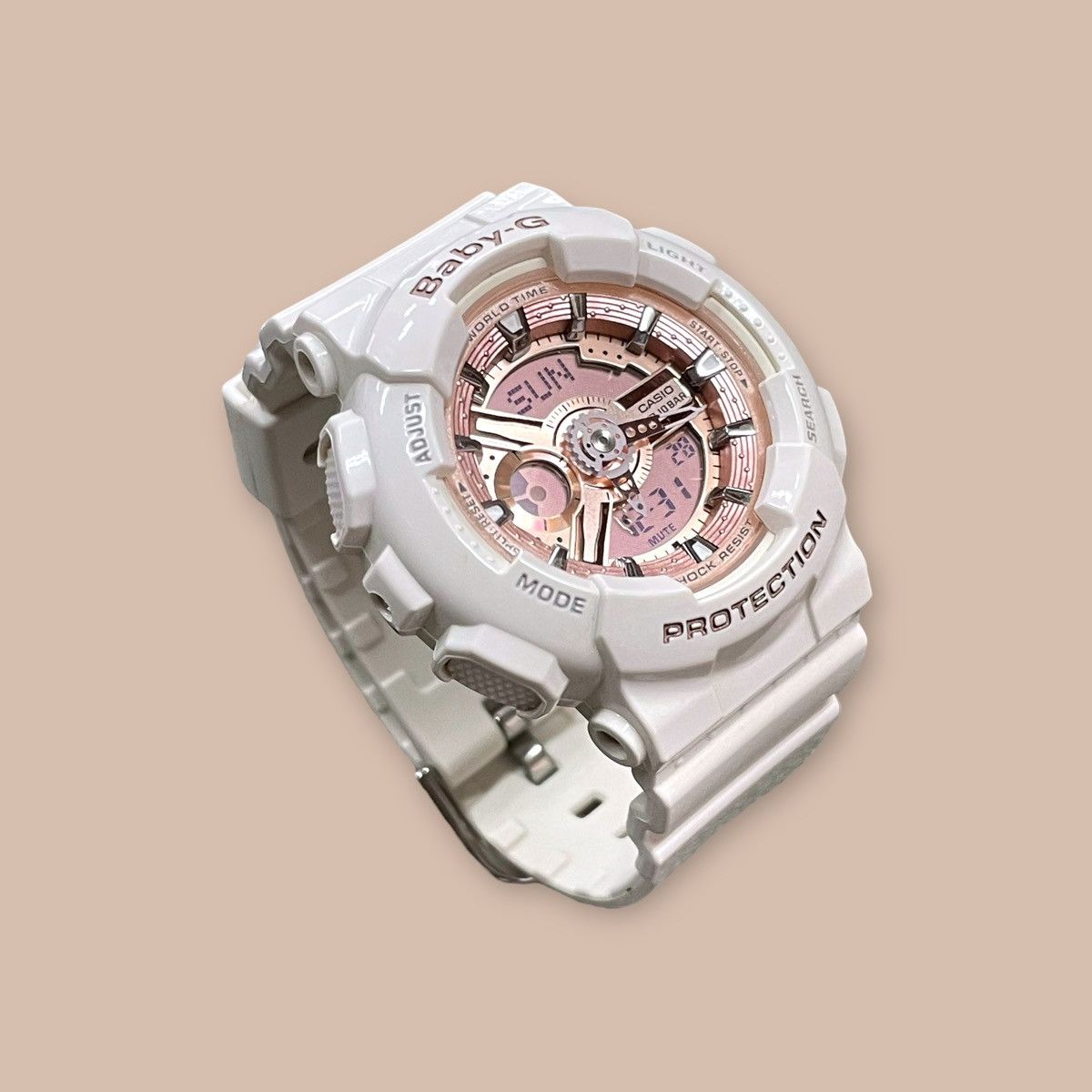 Casio Casio Baby-G BA-110 White/Pink/Gold Size ONE SIZE - 3 Thumbnail