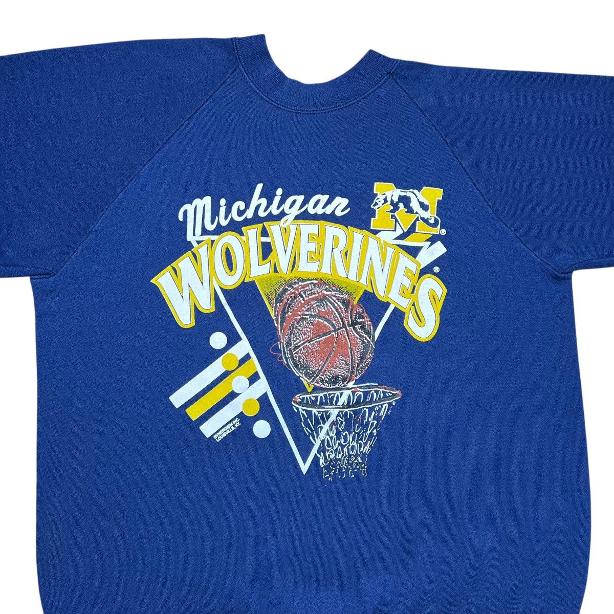 NCAA Vintage 1990s NCAA Michigan Wolverines Basketball Sweatshirt Size US XL / EU 56 / 4 - 4 Thumbnail
