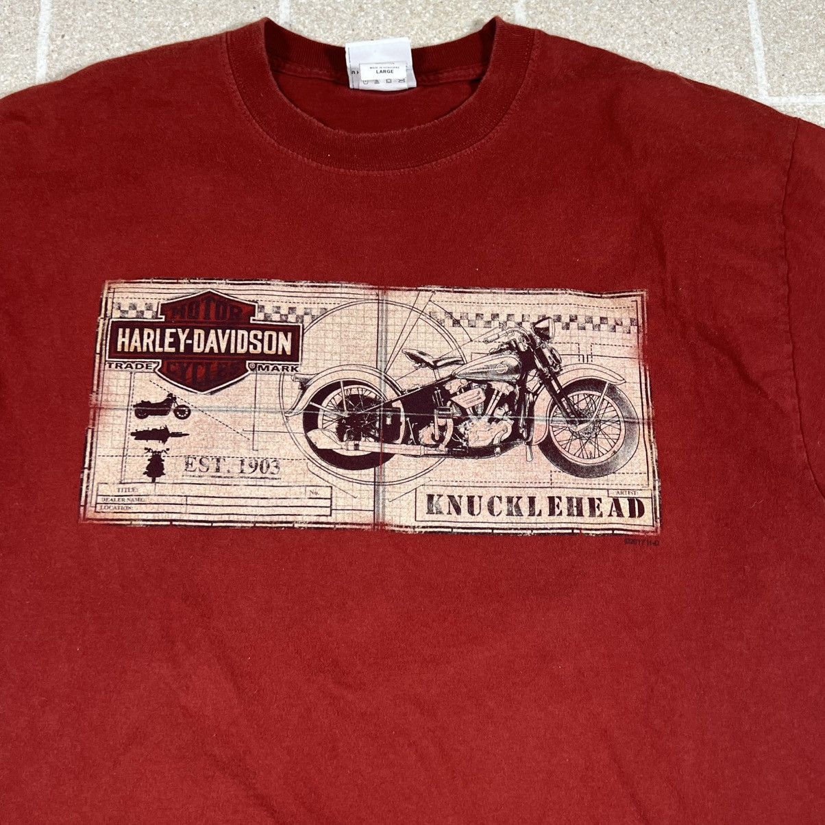 Harley Davidson Vintage Harley Davidson Miami Tshirt Biker Motorcycle Sz L Size US L / EU 52-54 / 3 - 2 Thumbnail