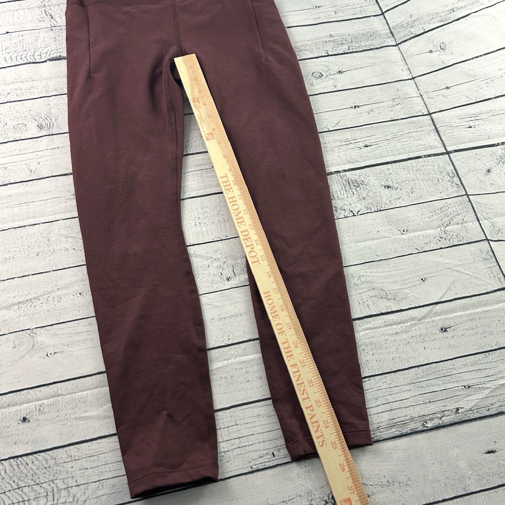 Prana Prana Women's Heavana Pocket Leggings Women's Large Maroon Red Leggings Pockets Activewear Compression Size 36" / US 14 / IT 50 - 2 Thumbnail