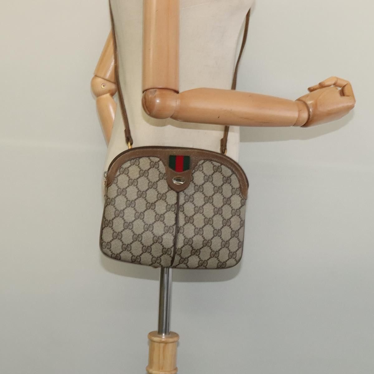 Gucci GUCCI GG Supreme Web Sherry Line Shoulder Bag Pvc Beige 98 Size ONE SIZE - 21 Thumbnail