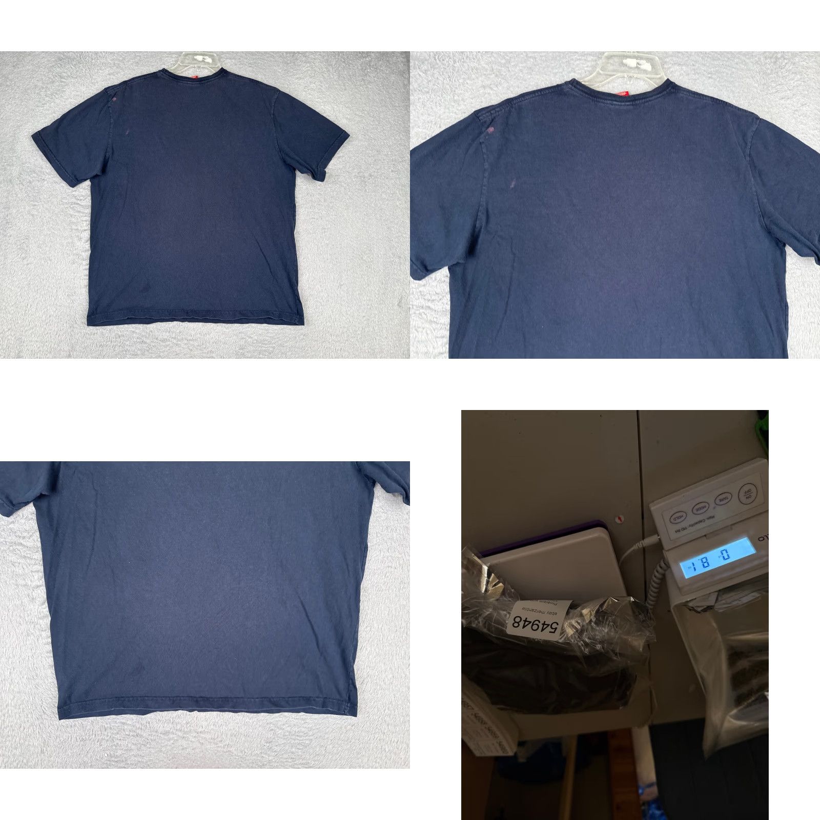 Tommy Hilfiger Tommy Hilfiger Denim Shirt Adult Large Blue Crew 100% Cotton Short Sleeve READ Size US L / EU 52-54 / 3 - 9 Thumbnail