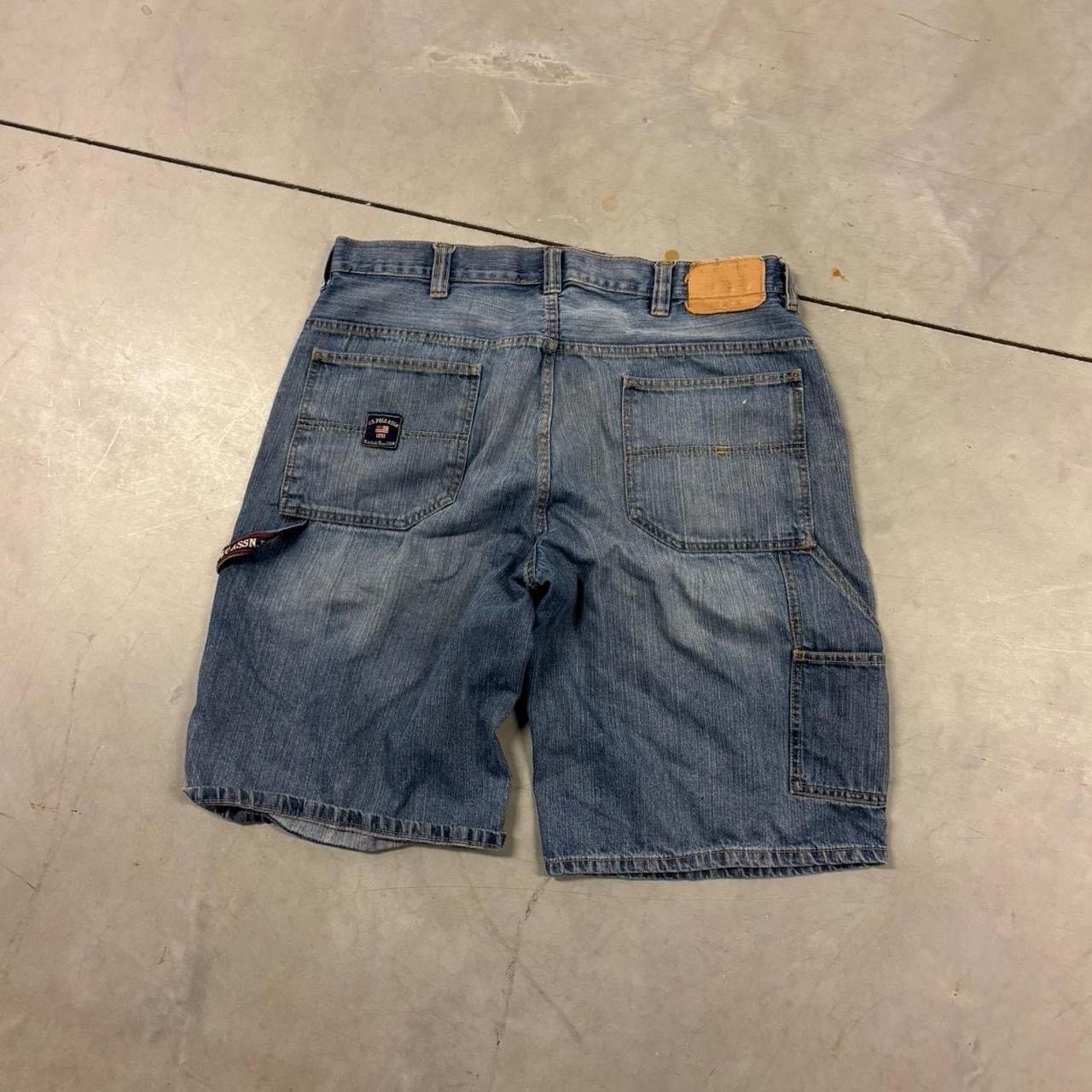 Vintage vintage faded carpenter jean shorts Size US 38 / EU 54 - 2 Thumbnail
