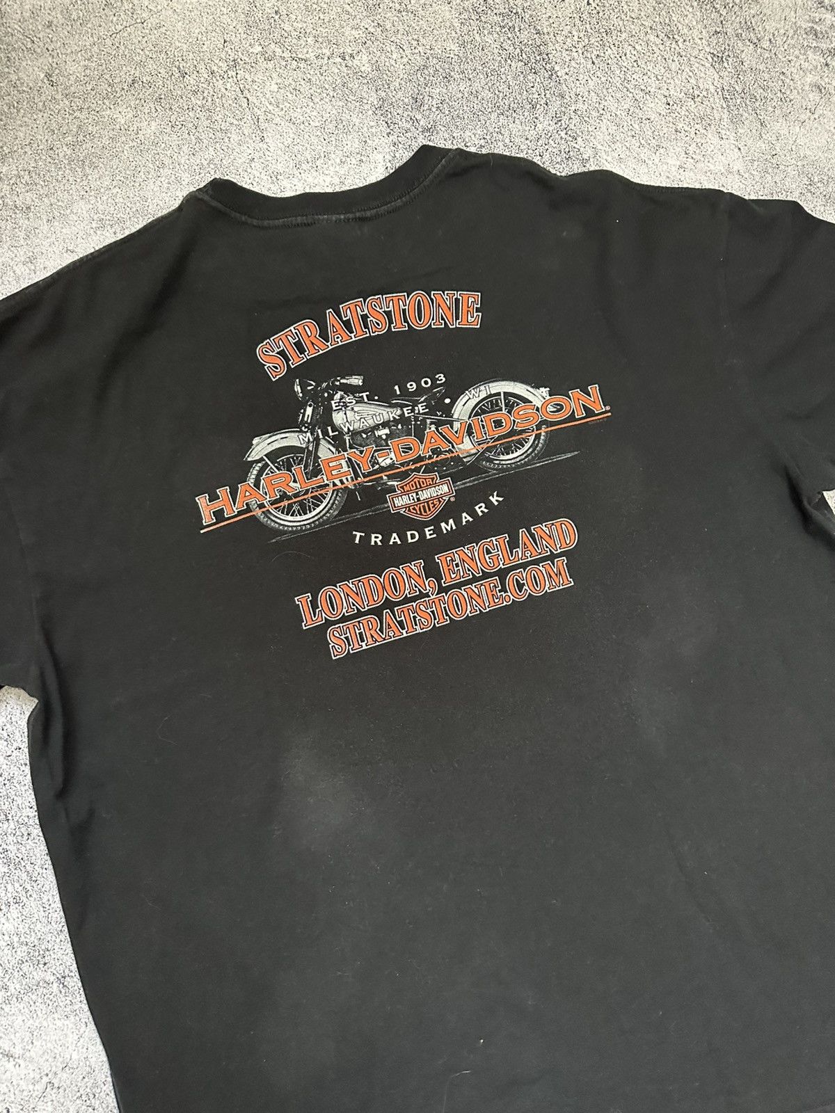 Harley Davidson Vintage Harley Davidson T-shirt Stratstone Moto Size US XXL / EU 58 / 5 - 13 Thumbnail