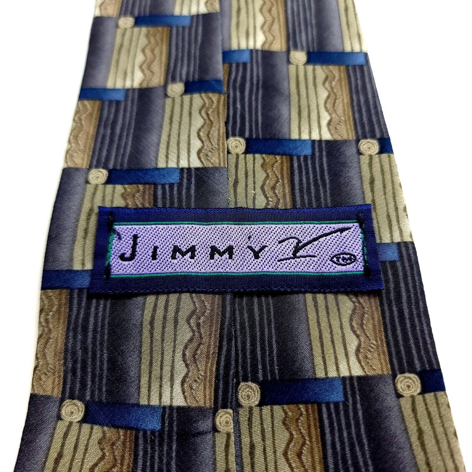 Designer Jimmy V Chris Berman Collection 3 Green Gray Abstract Short Size ONE SIZE - 3 Thumbnail