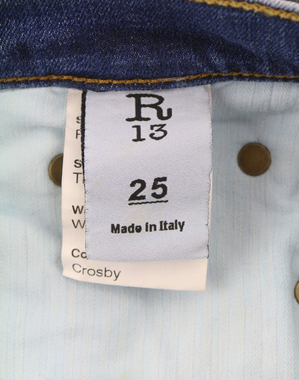 R13 THE DROP 25 Crosby Faded Dirty Look Cropped Crotch 86484 Size 25" / US 0 / IT 36 - 7 Thumbnail