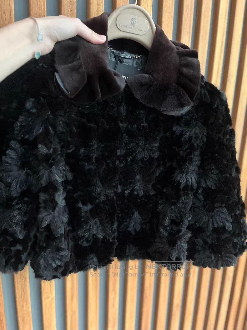 Fendi Fendi Heavy Embroidered Mink Fur Coat Size XXS / US 00 / IT 34 - 3 Thumbnail