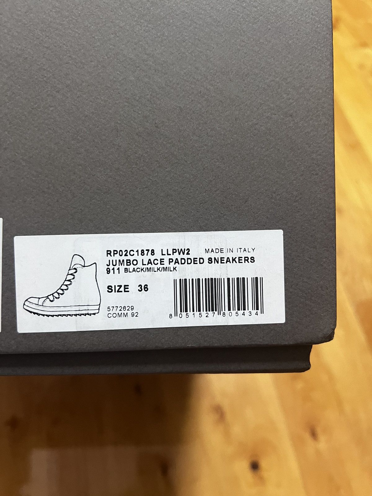 Rick Owens Rick Owens FW23 Leather Jumbo Laces PADDED Sneakers New 36 Size US 6 / IT 36 - 12 Thumbnail