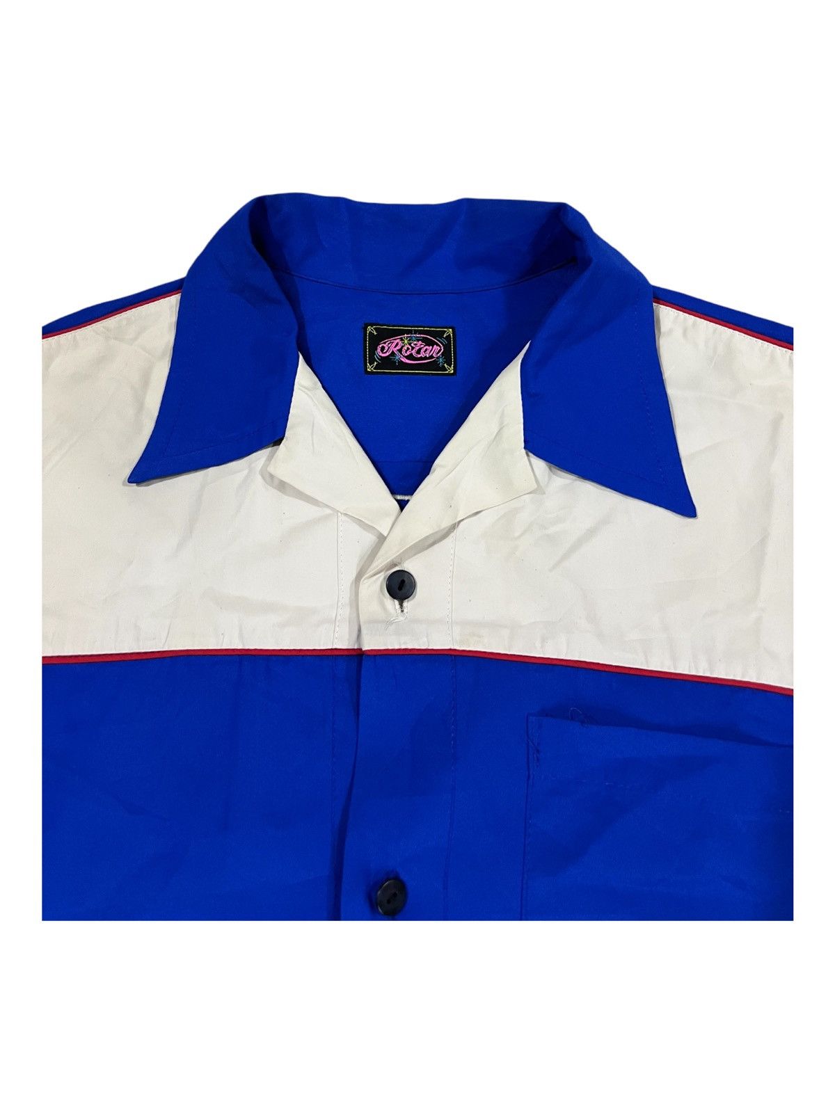 Dry Bones × Japanese Brand Vintage Rotar 🇯🇵 Rayon Bowling Shirt Loop Collar Rockabilly Size US L / EU 52-54 / 3 - 4 Thumbnail