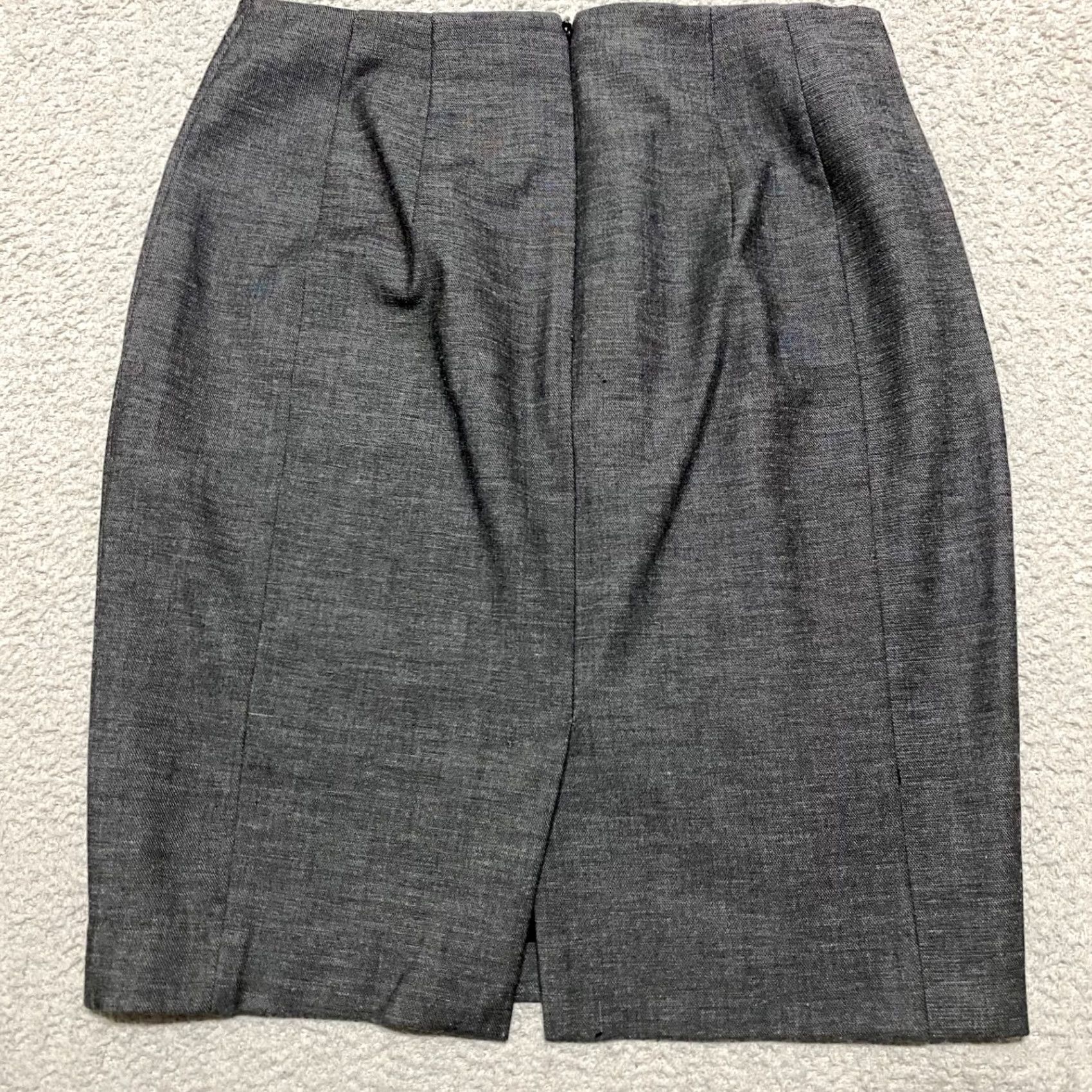 Express Express Skirt 6 Gray Pencil Straight Lined Pockets Zip Business Casual Formal 6 Size 28" / US 6 / IT 42 - 7 Thumbnail