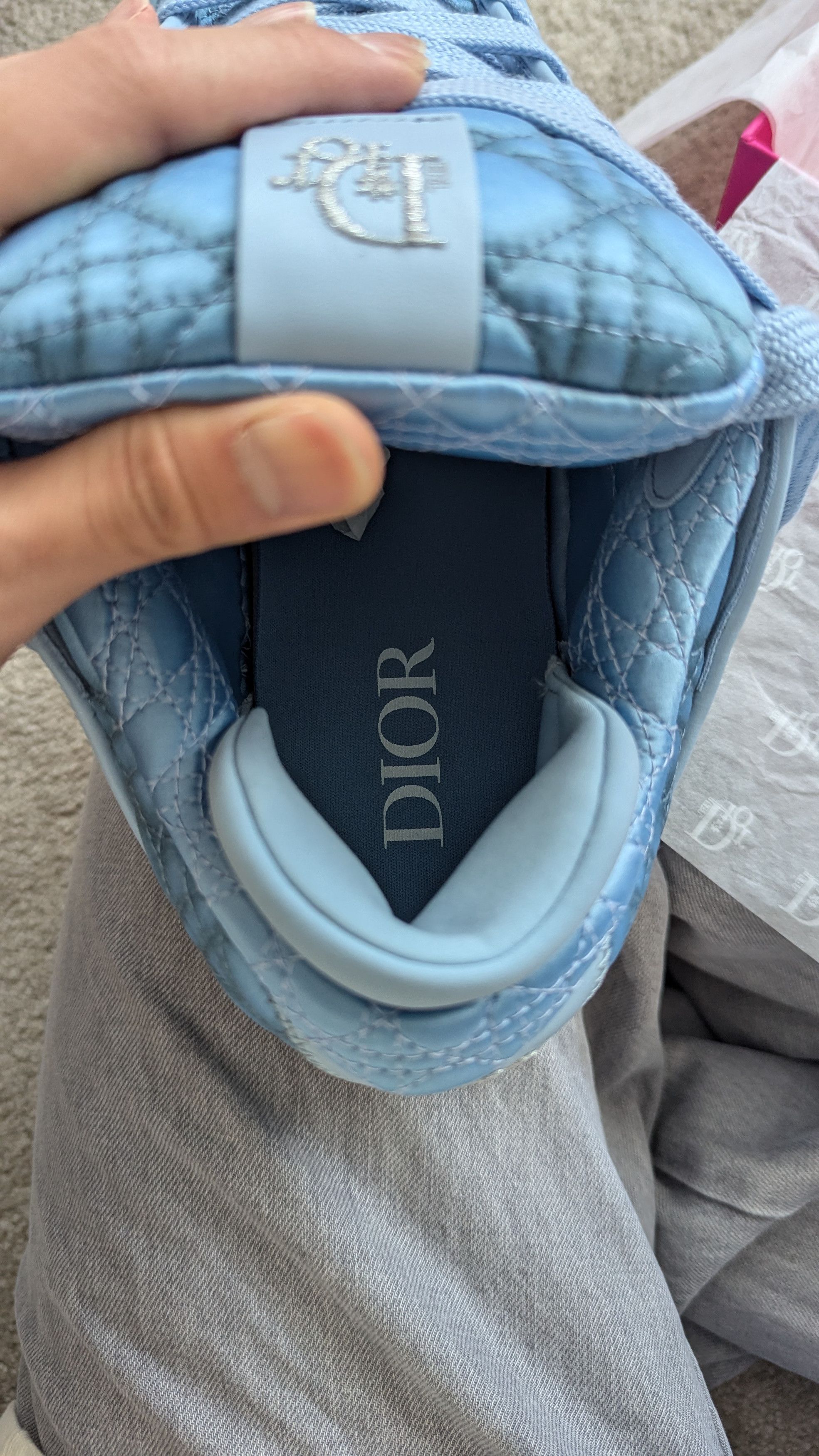 Dior × ERL Dior ERL B9S Sneaker Blue Cannage Colorway EU42 UK8 Size US 9 / EU 42 - 11 Thumbnail