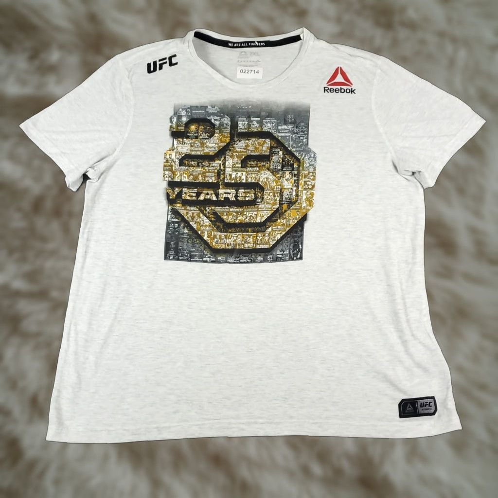 Reebok Reebok T Shirt Mens 2XL Gray Logo Short Sleeve Casual Cotton Blend Crew Neck Adult Size US XXL / EU 58 / 5 - 1 Thumbnail