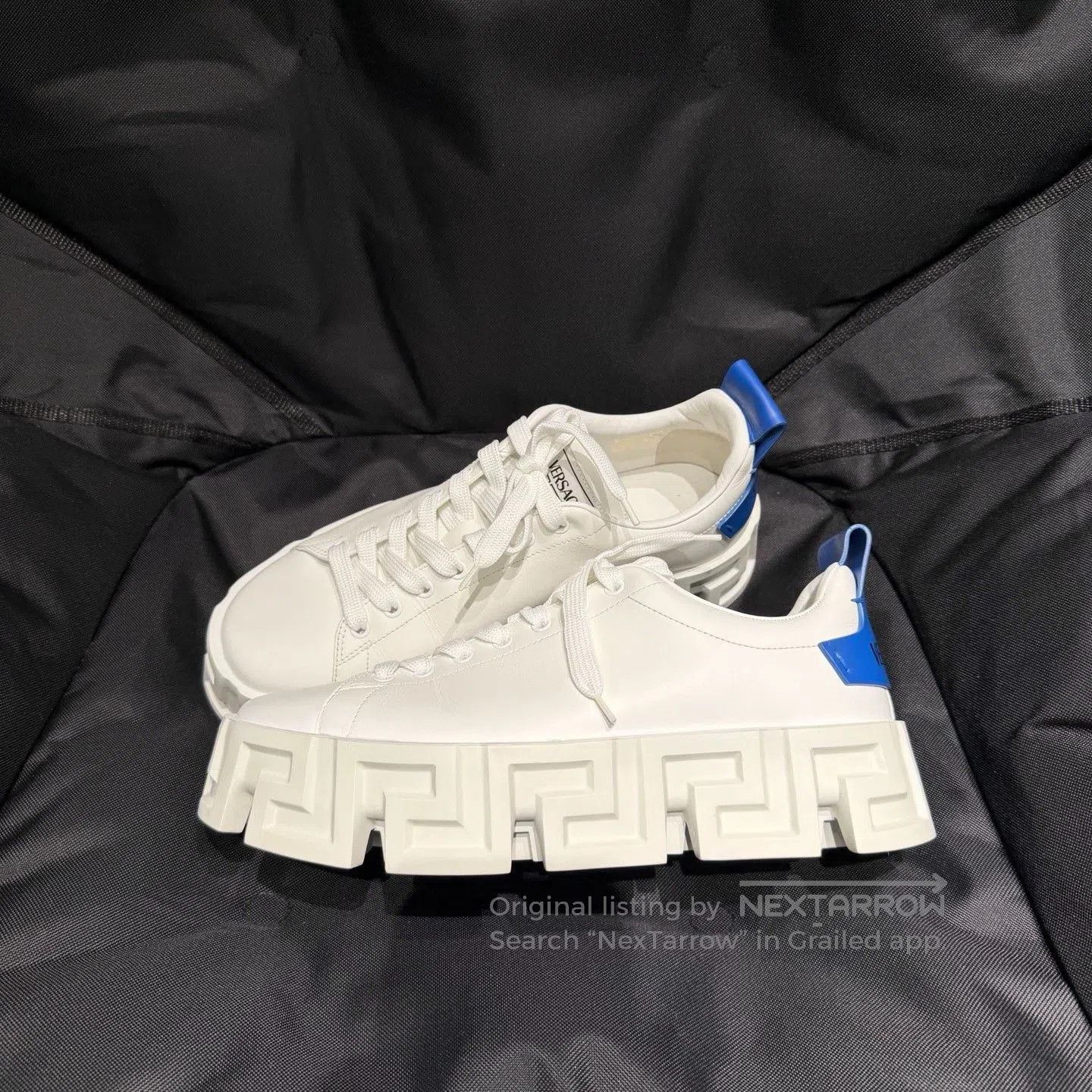Versace Versace Greca Men's Platform White Blue Tail. Size US 10 / EU 43 - 2 Thumbnail