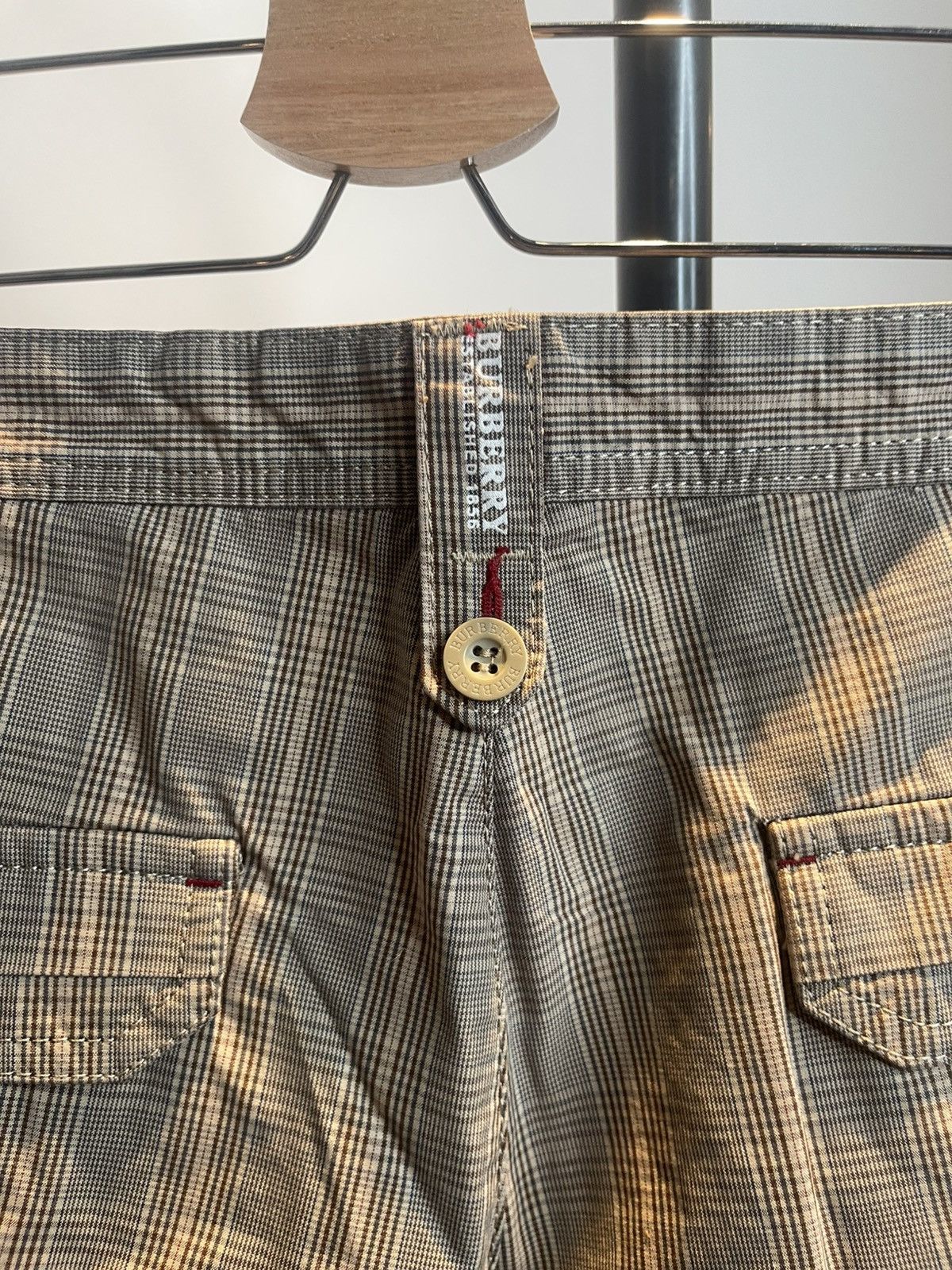 Burberry Burberry London Plaid Cotton Trousers (Vintage, Size 30–32) Size US 33 - 7 Thumbnail