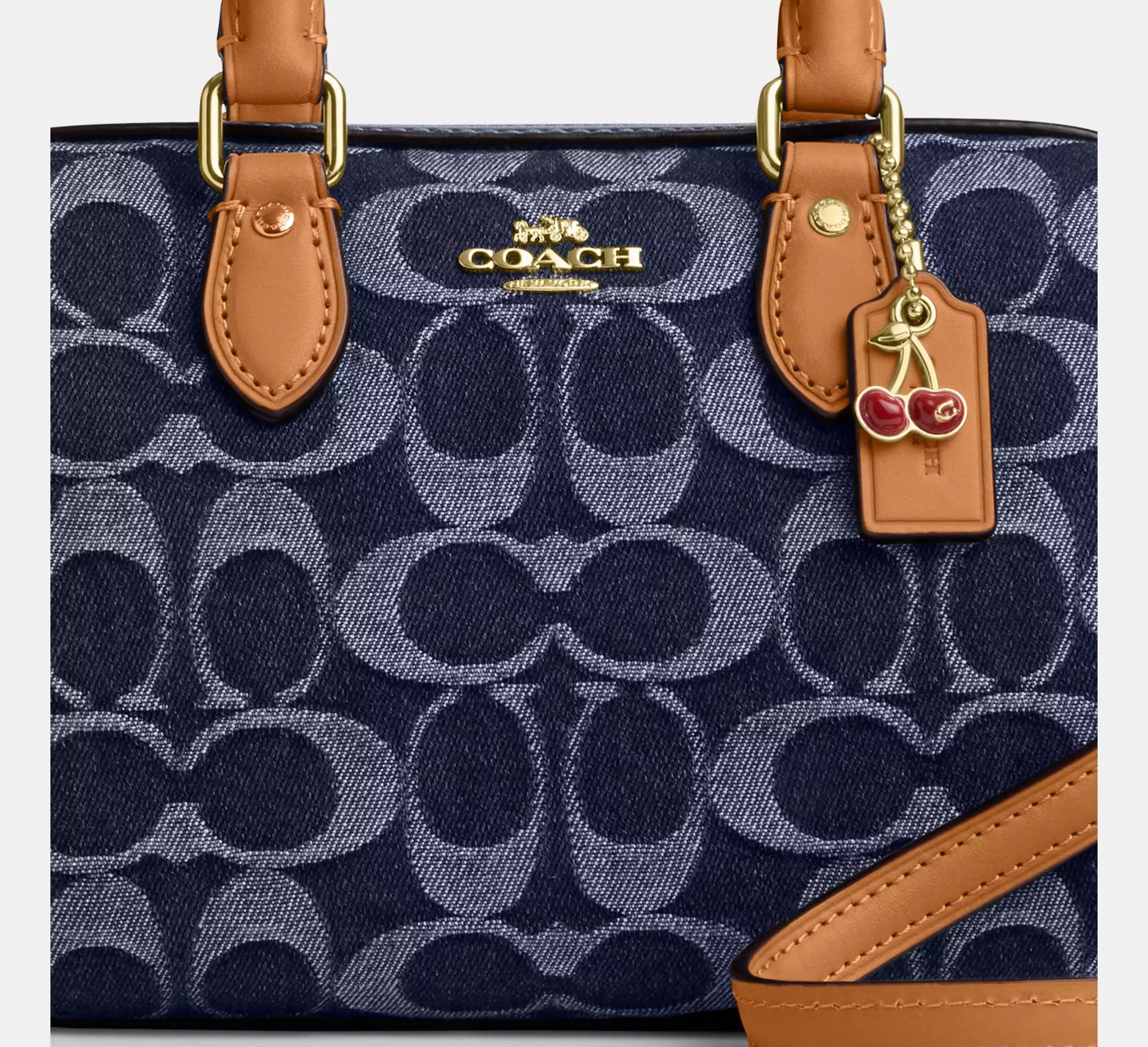 Coach NWT Coach Mini Rowan Crossbody Bag In Signature Denim CY742