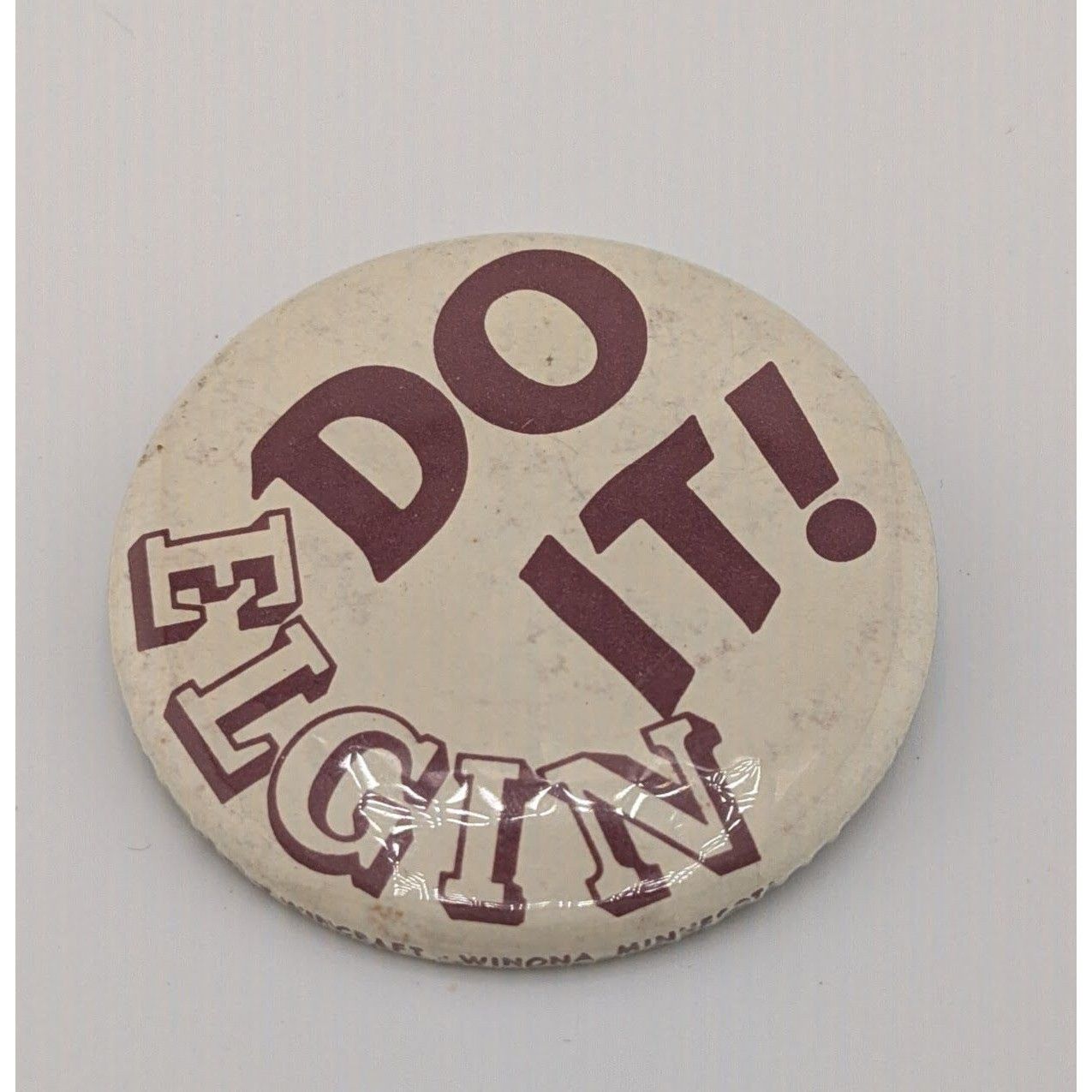 Other Vintage "Do It! Elgin" Elgin High School Oklahoma Badge/Butt Size ONE SIZE - 5 Thumbnail