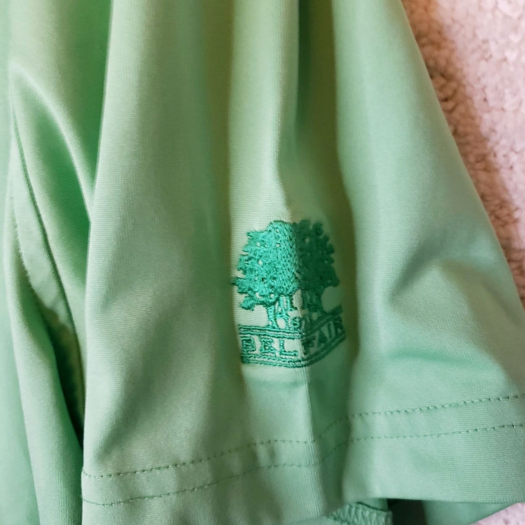 Vintage Donald Ross Polo Shirt Men M Green Geometric Golf Short Sleeve Belfair Course Logo - New without Tags Size US M / EU 48-50 / 2 - 5 Thumbnail
