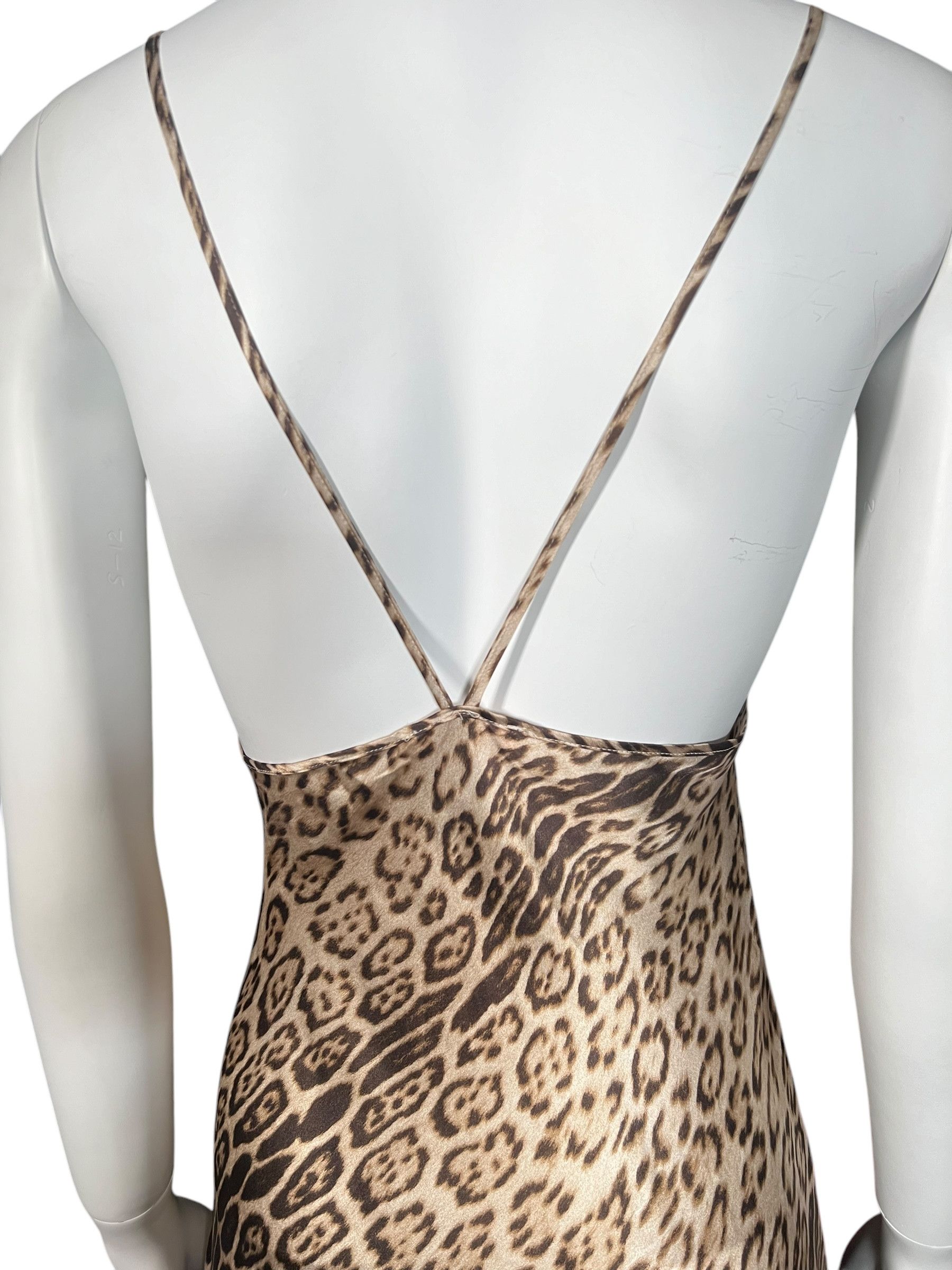 Roberto Cavalli Roberto Cavalli F/W 2000 Leopard Print Gown with Train Size L / US 10 / IT 46 - 5 Thumbnail