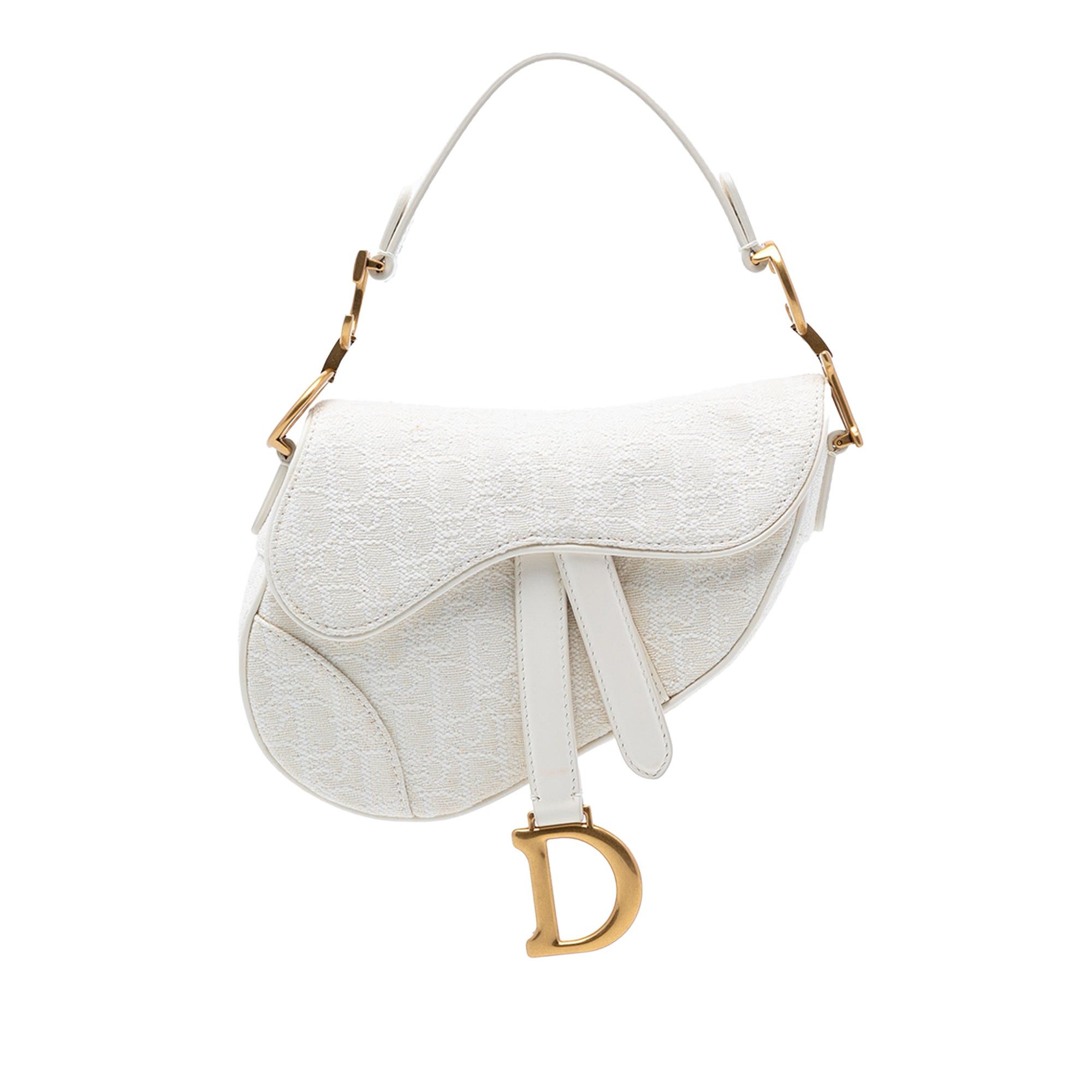 Mini Oblique Canvas Saddle Bag