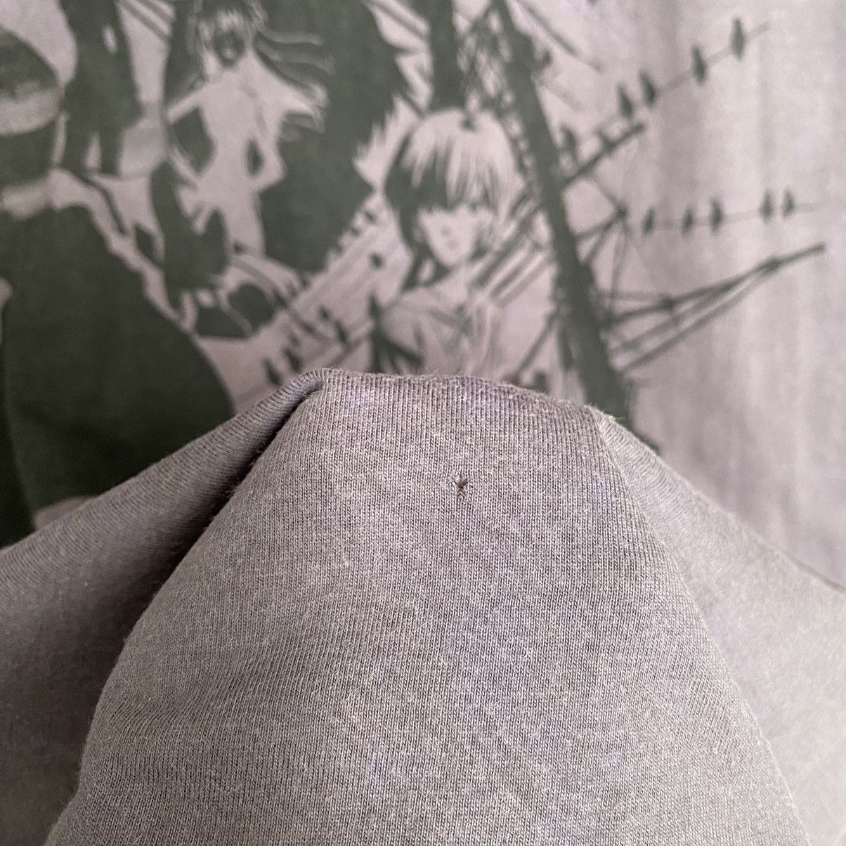 Anime Thrashed Faded Evangelion Neon Genesis Japanese Anime Tee Size US S / EU 44-46 / 1 - 4 Thumbnail