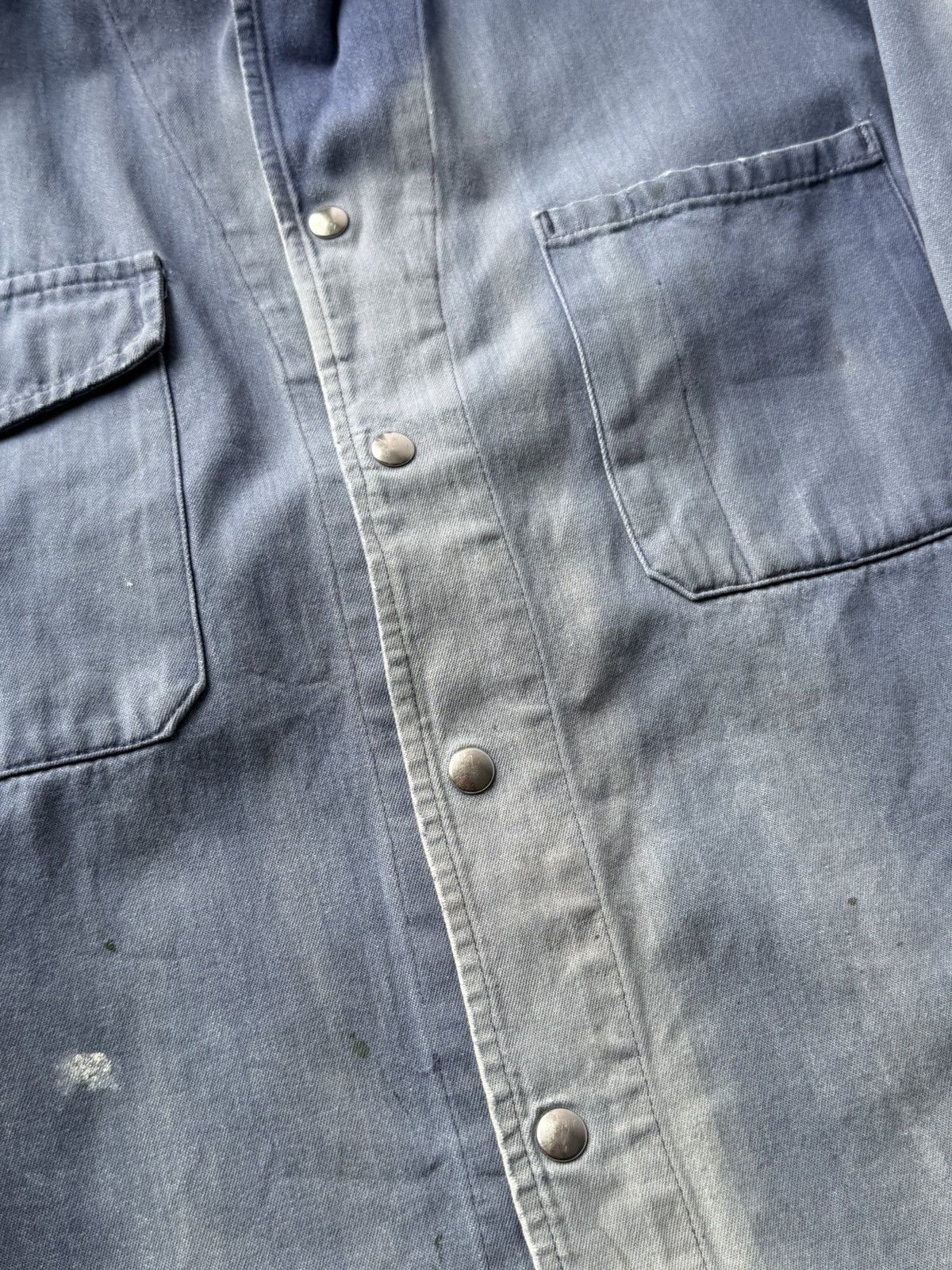 Le Laboureur Vintage 80s French Swiss Made Faded Work Chore Jacket Size US M / EU 48-50 / 2 - 10 Thumbnail