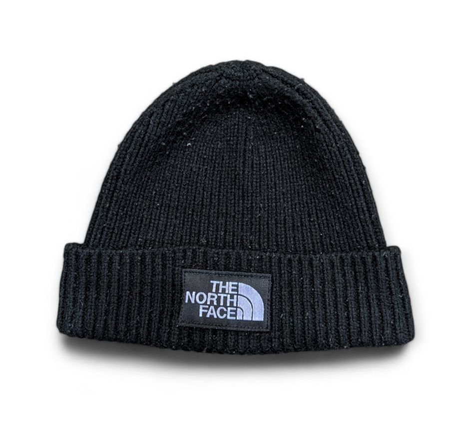 The North Face THE NORTH FACE Logo Box Cuffed Knit Beanie Size ONE SIZE - 1 Thumbnail