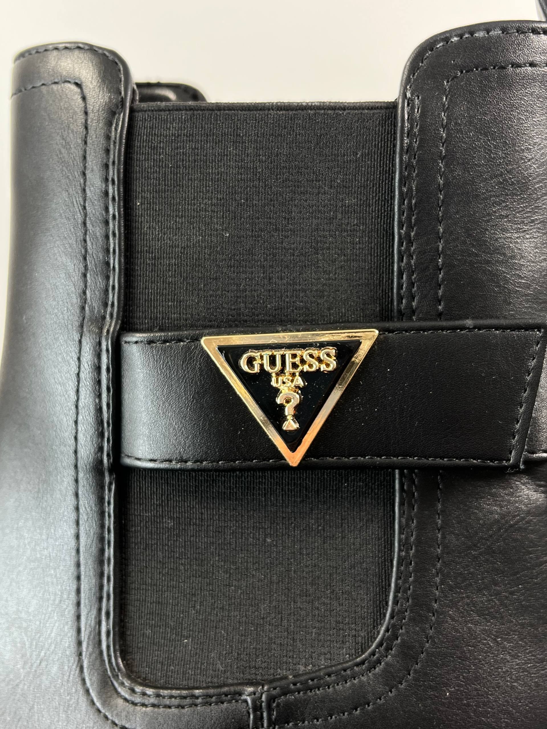 Guess GUESS Women Black Leather Chelsea Platform Boots Size 40 Size US 10 / IT 40 - 6 Thumbnail