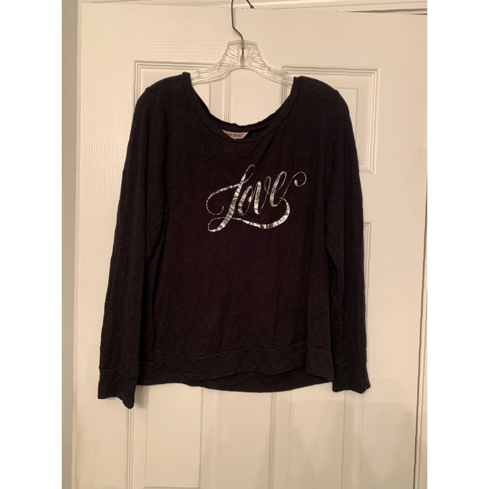 Vintage Victoria Secret Love Black Long Sleeve T-Shirt Women’s L Women Black Long Sleeve Shirt Regular Size L Size L / US 10 / IT 46 - 4 Thumbnail