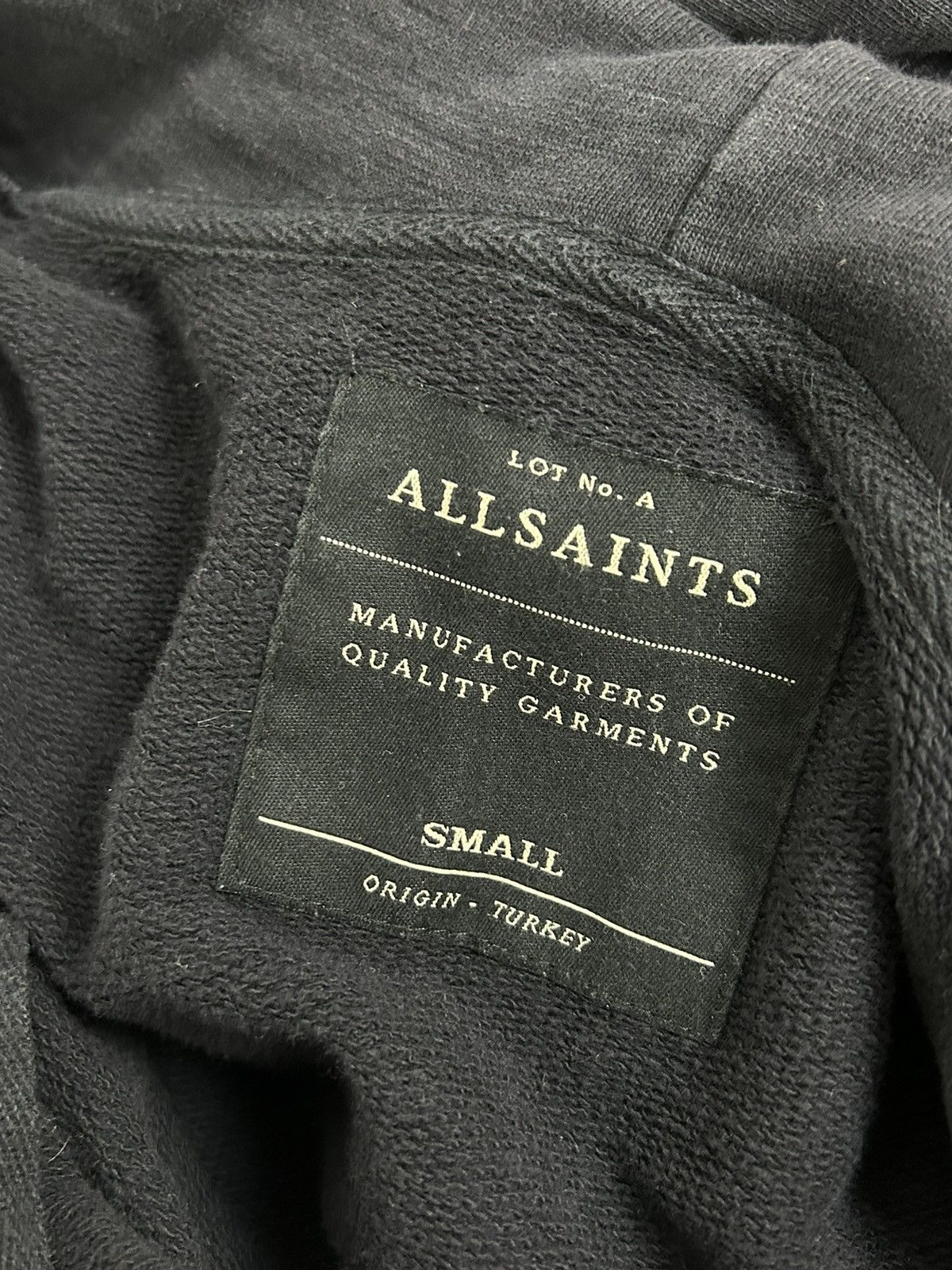 Allsaints Allsaints Small Embroidered Logo Zipped Hoodie In Black Size US S / EU 44-46 / 1 - 7 Thumbnail