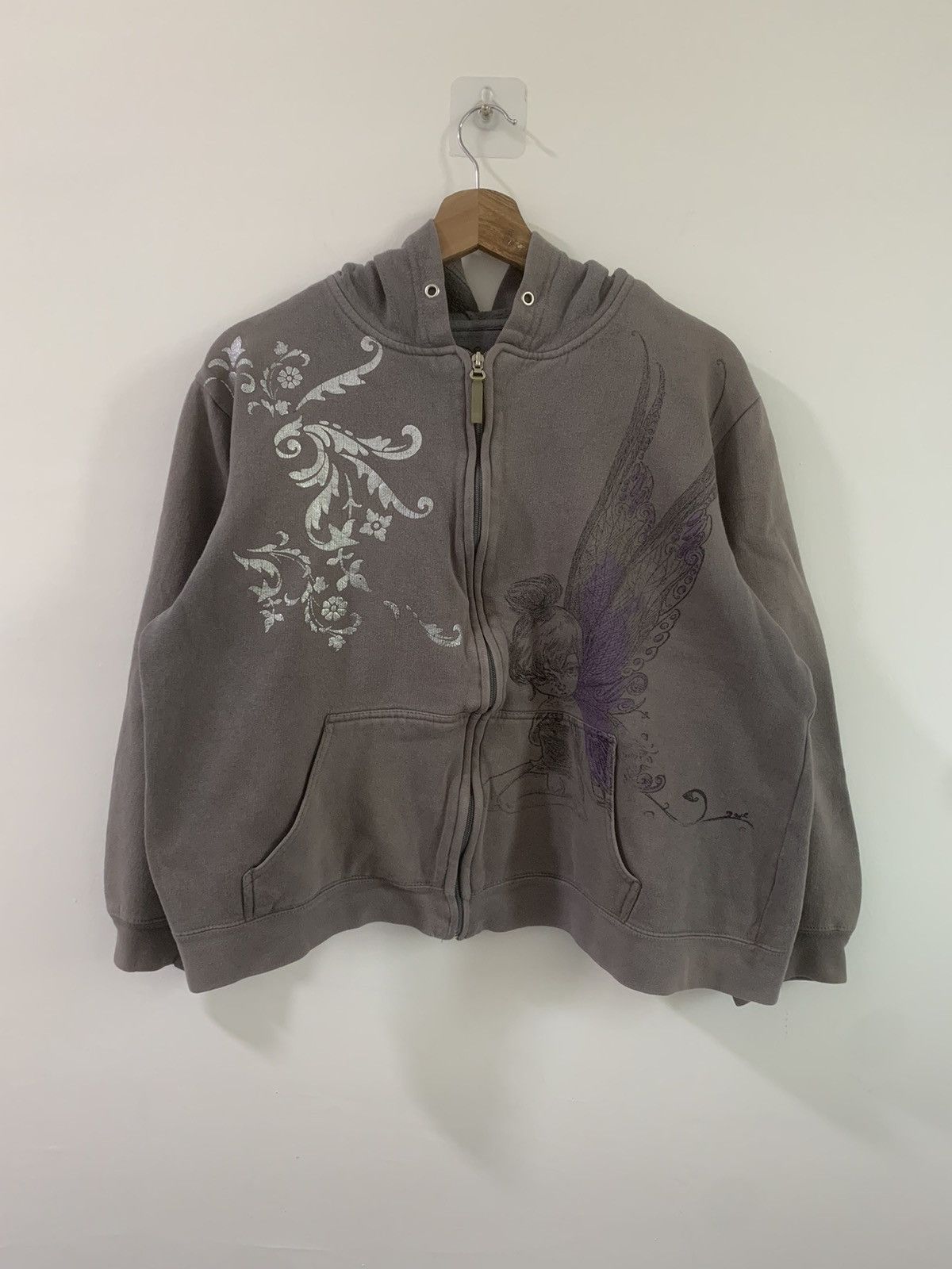 Disney × Vintage Rare Y2K Disney Tink Zipper Hoodie Size XS / US 0-2 / IT 36-38 - 1 Thumbnail