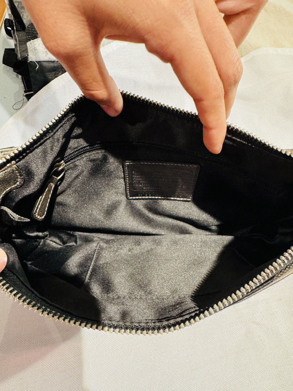 Rare Coach Poppy Y2K Glam Shoulder Bag Black Signature