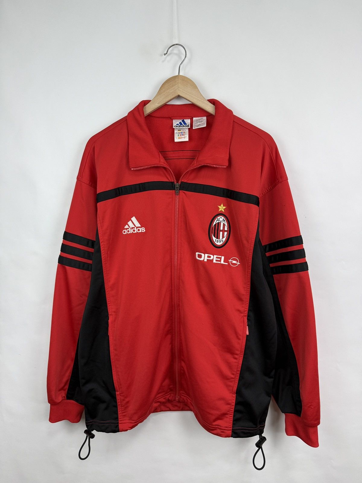 Adidas 🇮🇹 Vintage Y2K Adidas Ac Milan Opel Tracksuit Retro Rare Hype Size US L / EU 52-54 / 3 - 2 Thumbnail