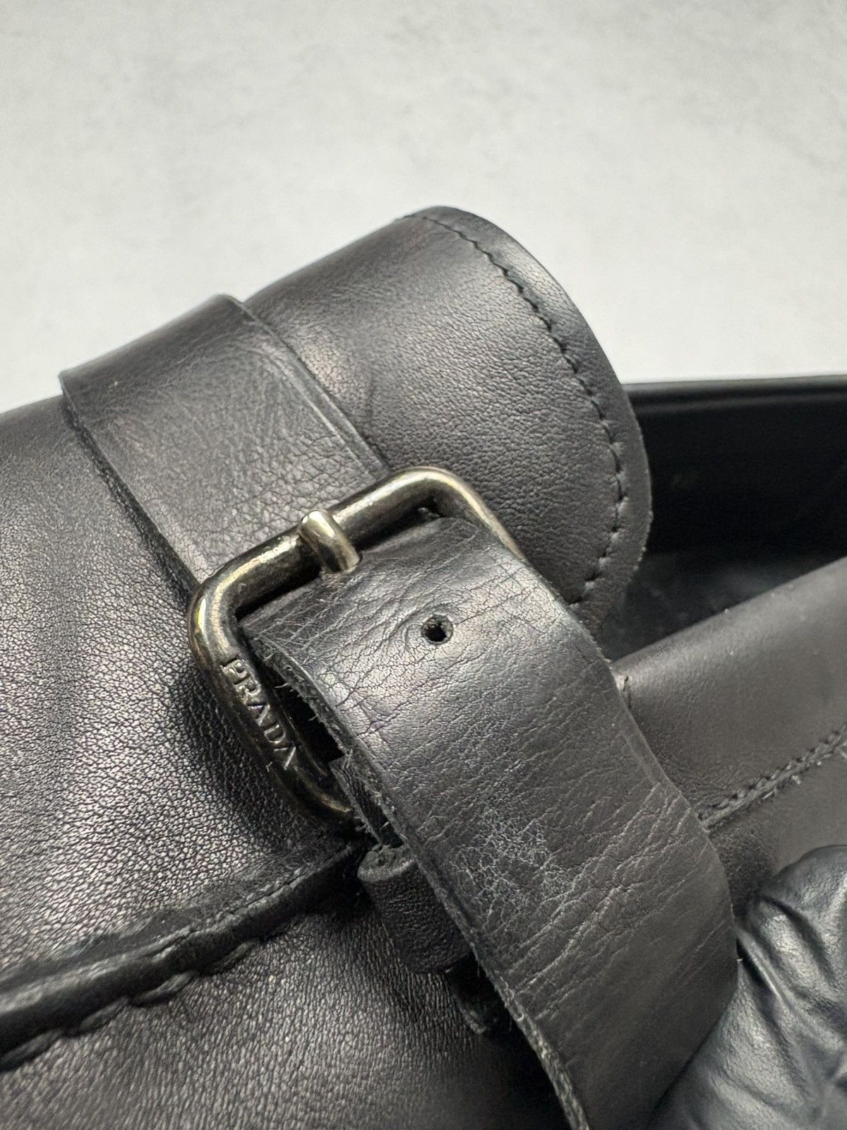Prada Prada Leather Buckle Driving Loafers Black Size 10 Classic Size US 10 / EU 43 - 22 Thumbnail