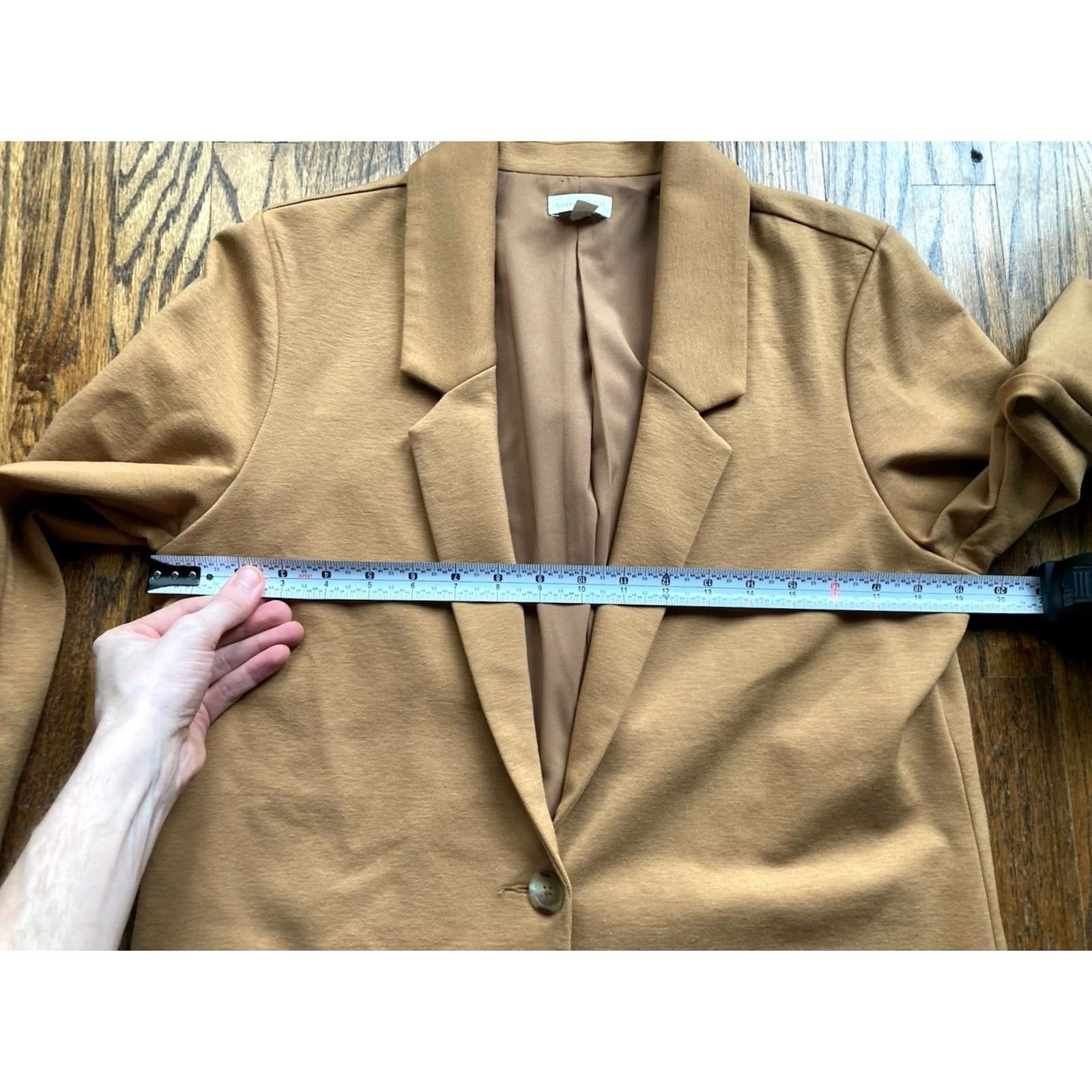 Vintage Garnet Hill Blazer Womens Size 8 Tan Beige Knit Relaxed Button Classic Preppy Academia Sports Coat Autumn Winter Spring Fall Womens Size M / US 6-8 / IT 42-44 - 7 Thumbnail