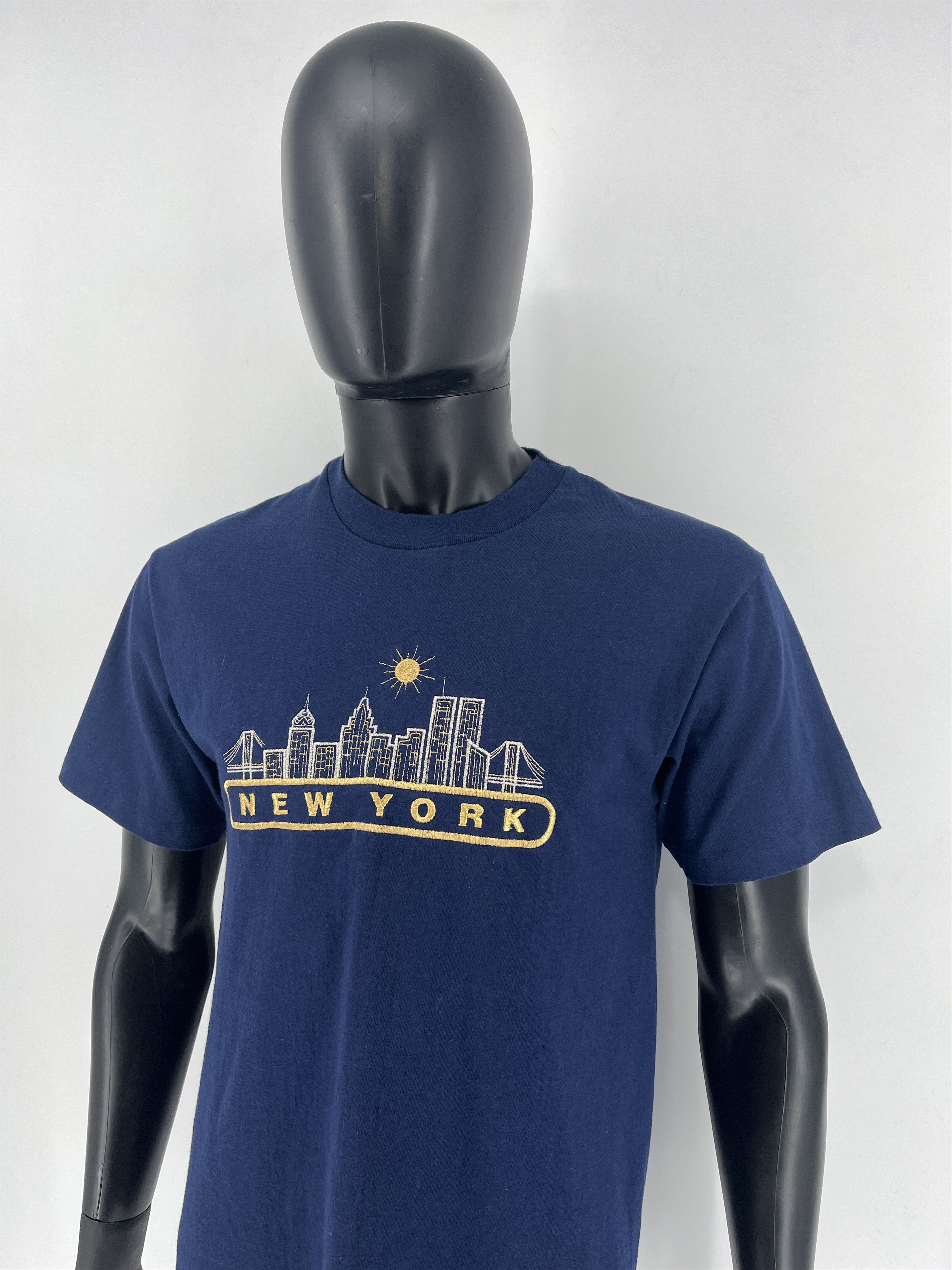 Vintage Rare Vintage 90s New York Embroidery T-Shirt single stitch Size US M / EU 48-50 / 2 - 4 Thumbnail