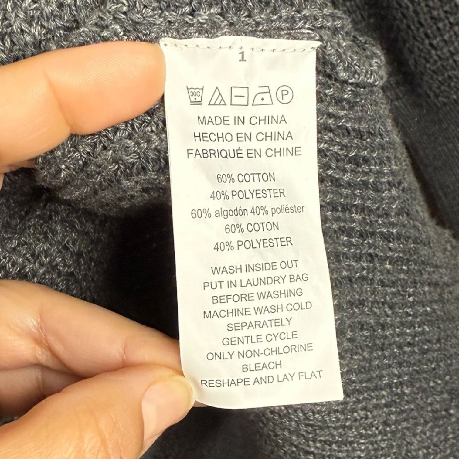 Michael Kors Michael Kors Women's L Oversized Waffleknit Cowl Charcoal Size L / US 10 / IT 46 - 6 Thumbnail