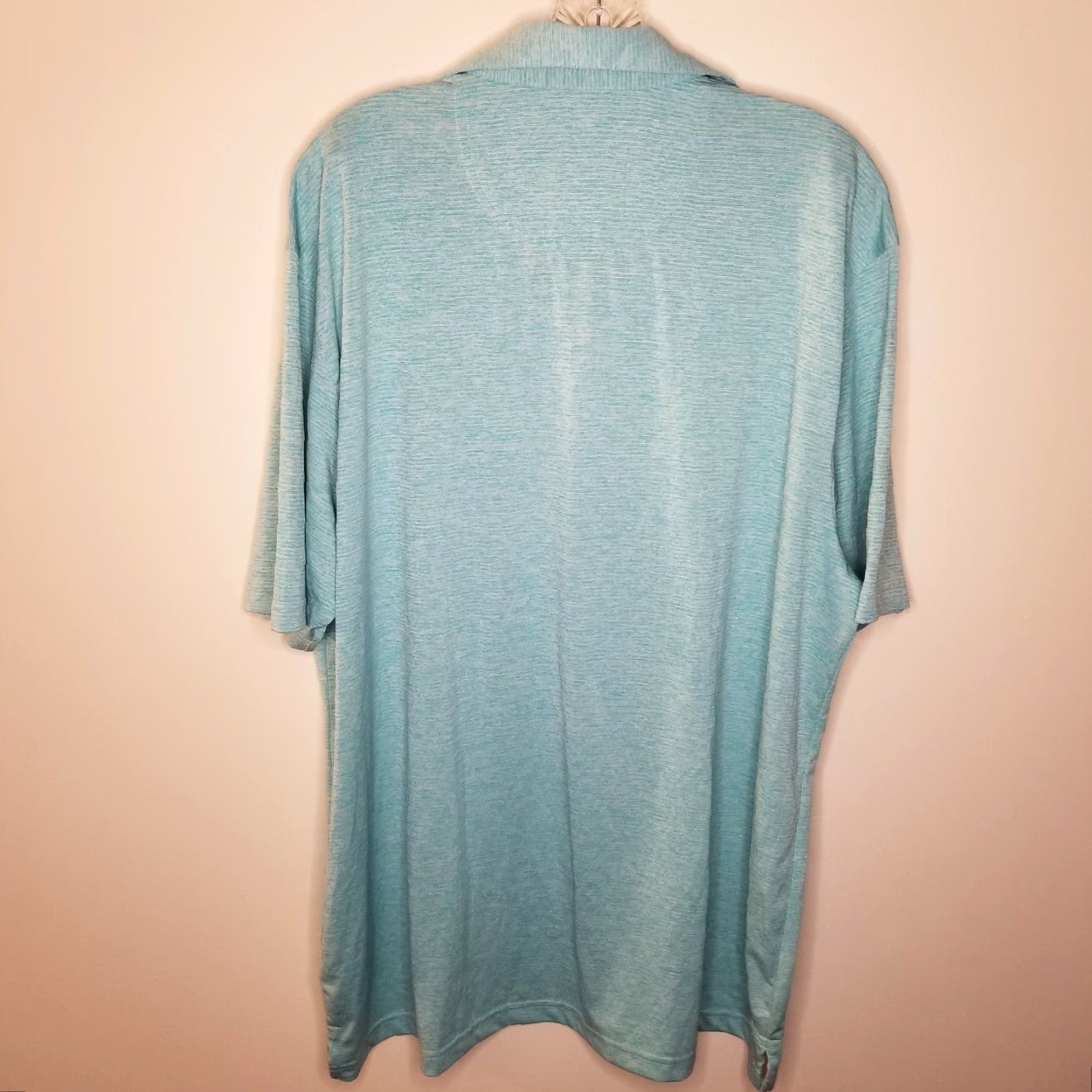 Vintage Greg Norman Men Polo Short Sleeve Play Dry 2XL Teal Blue Size US XXL / EU 58 / 5 - 4 Thumbnail