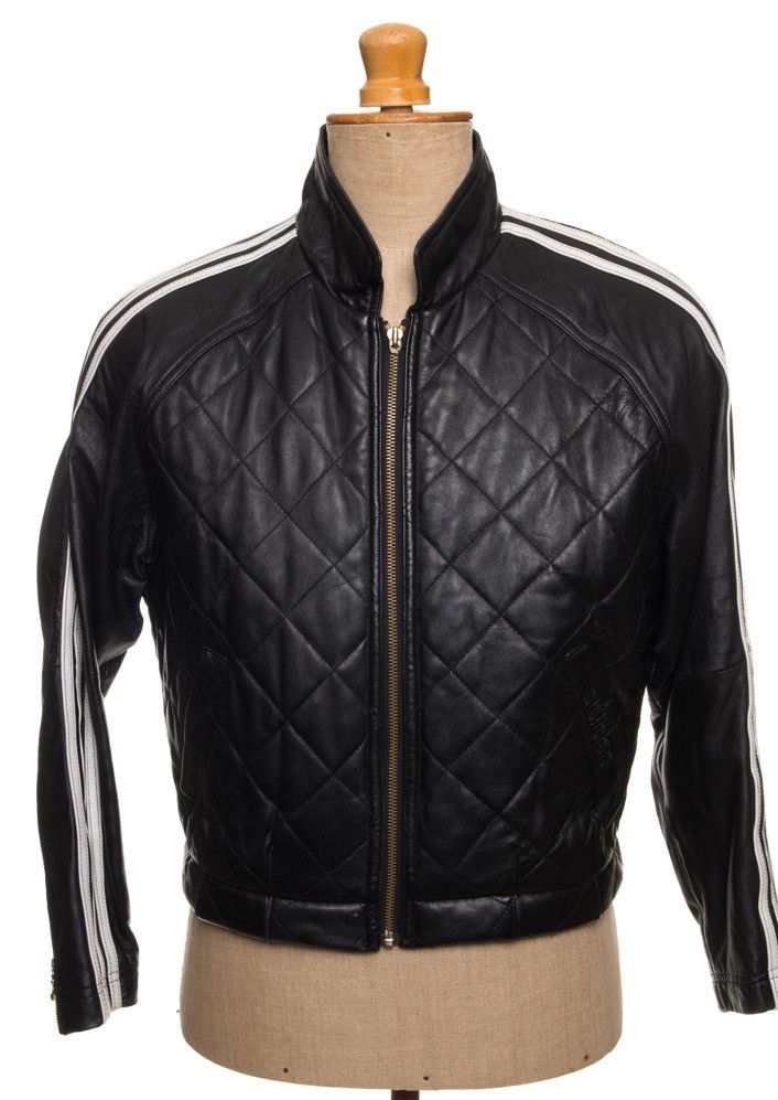 Adidas ADIDAS cropped leather jacket 80s Size L / US 10 / IT 46 - 1 Thumbnail